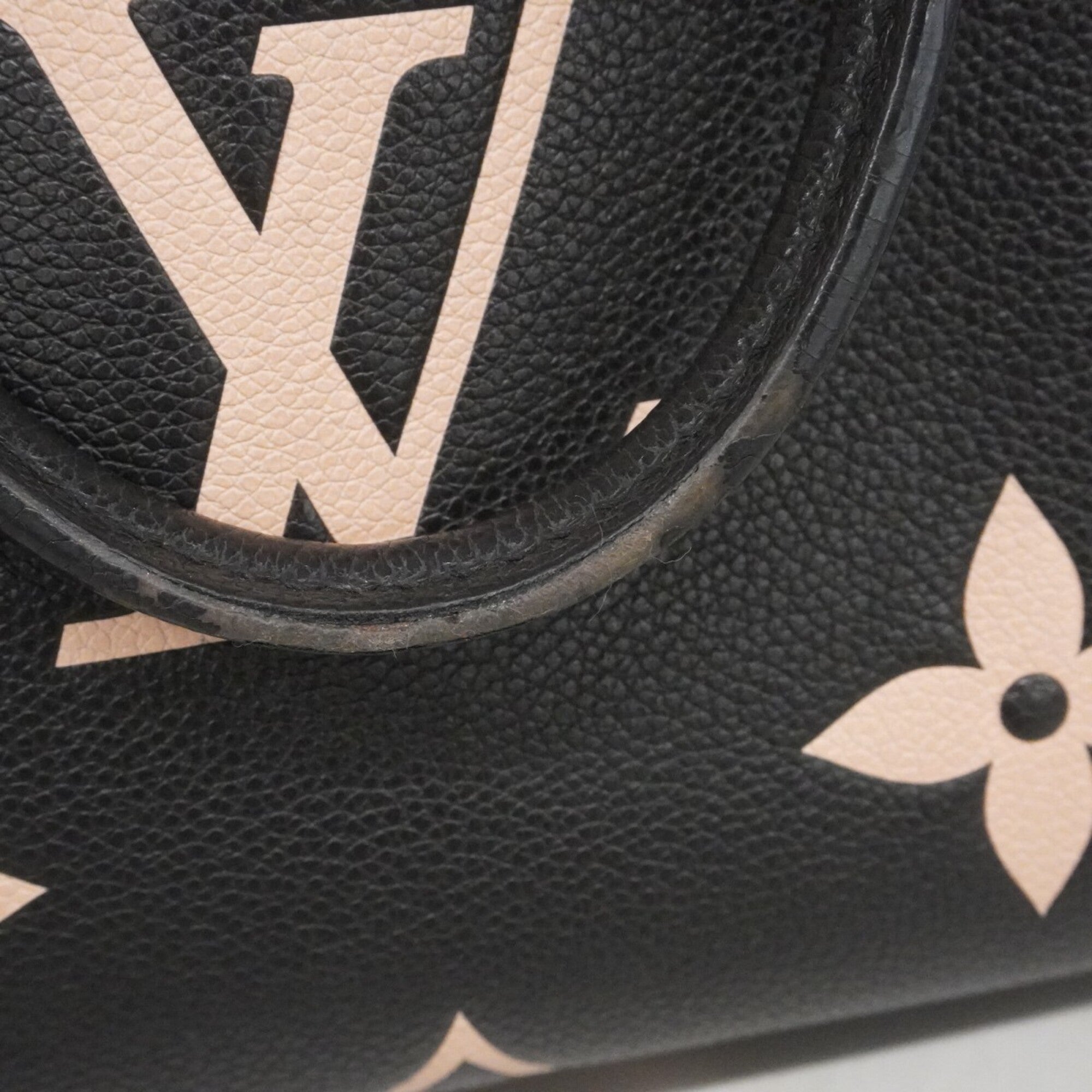 Louis Vuitton Beige Black Handbag (Pre-Owned)