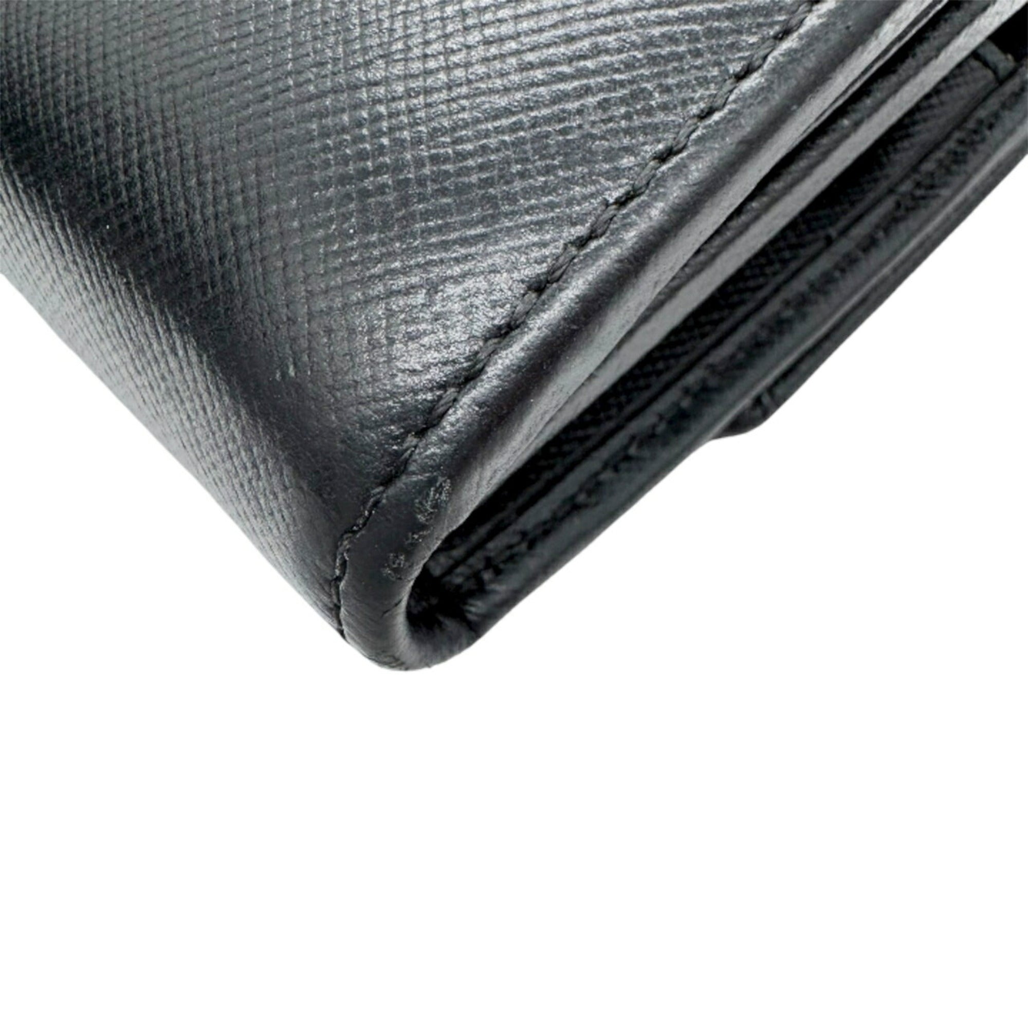 Vivienne Westwood Black Leather Long Wallet (Bi-Fold) (Pre-Owned)