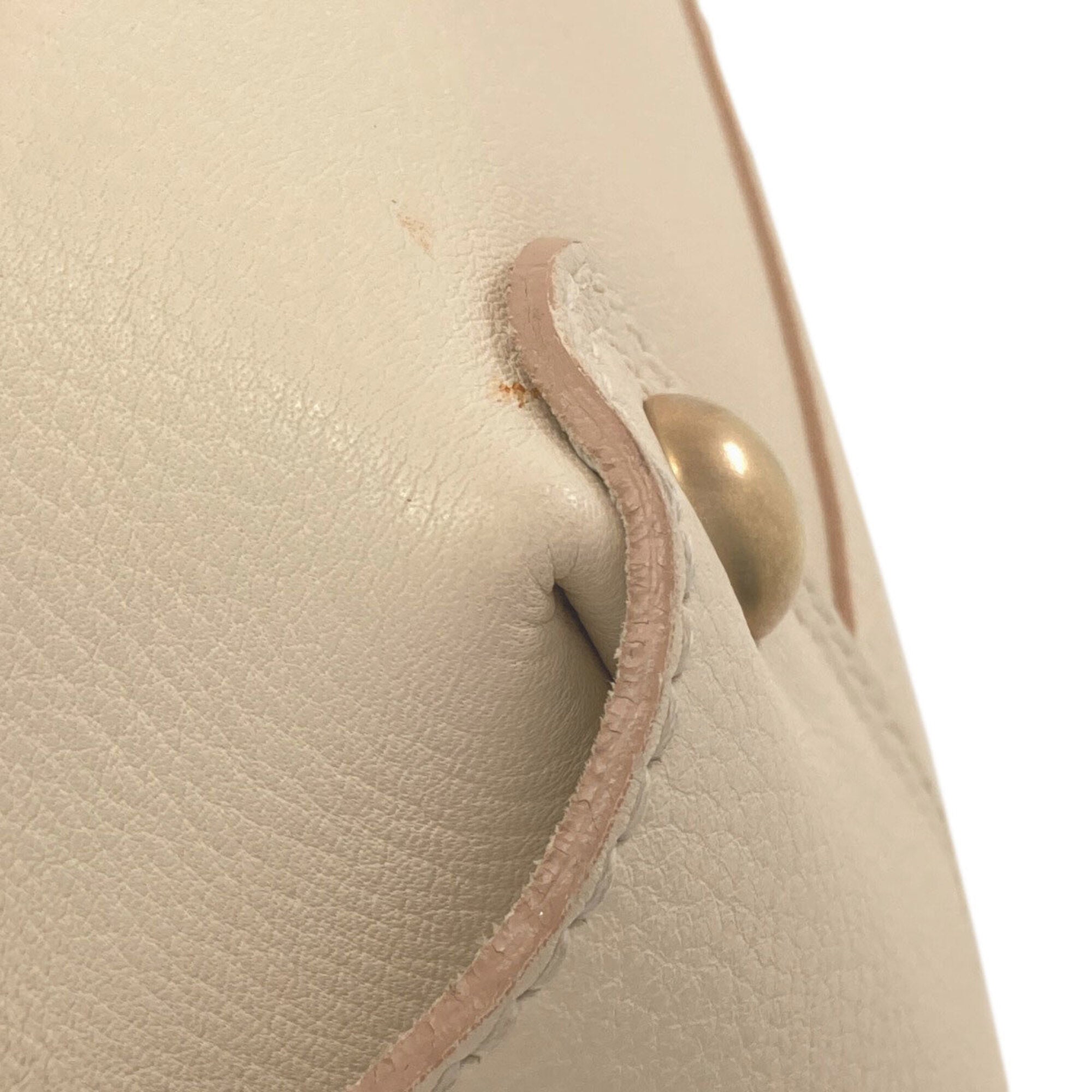 Salvatore Ferragamo White Leather Tote Bag (Pre-Owned)