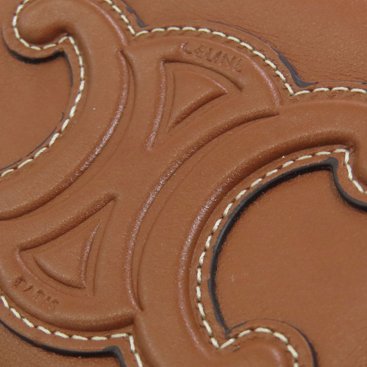 Celine Brown Leather Coin Purse/Coin Case (Pre-Owned)