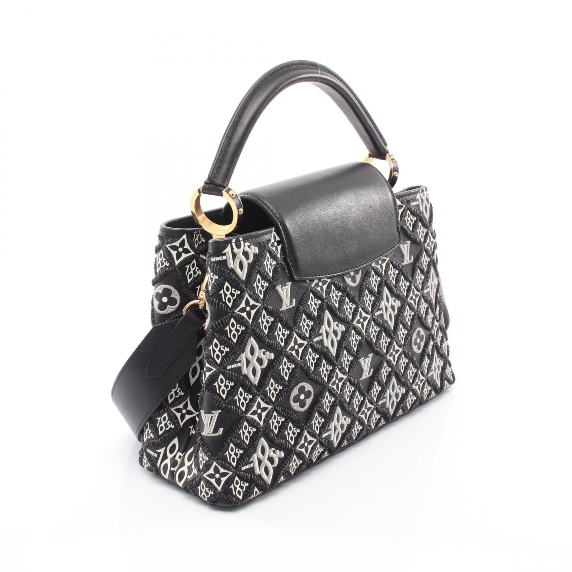 Louis Vuitton Black Noir Leather Handbag (Pre-Owned)