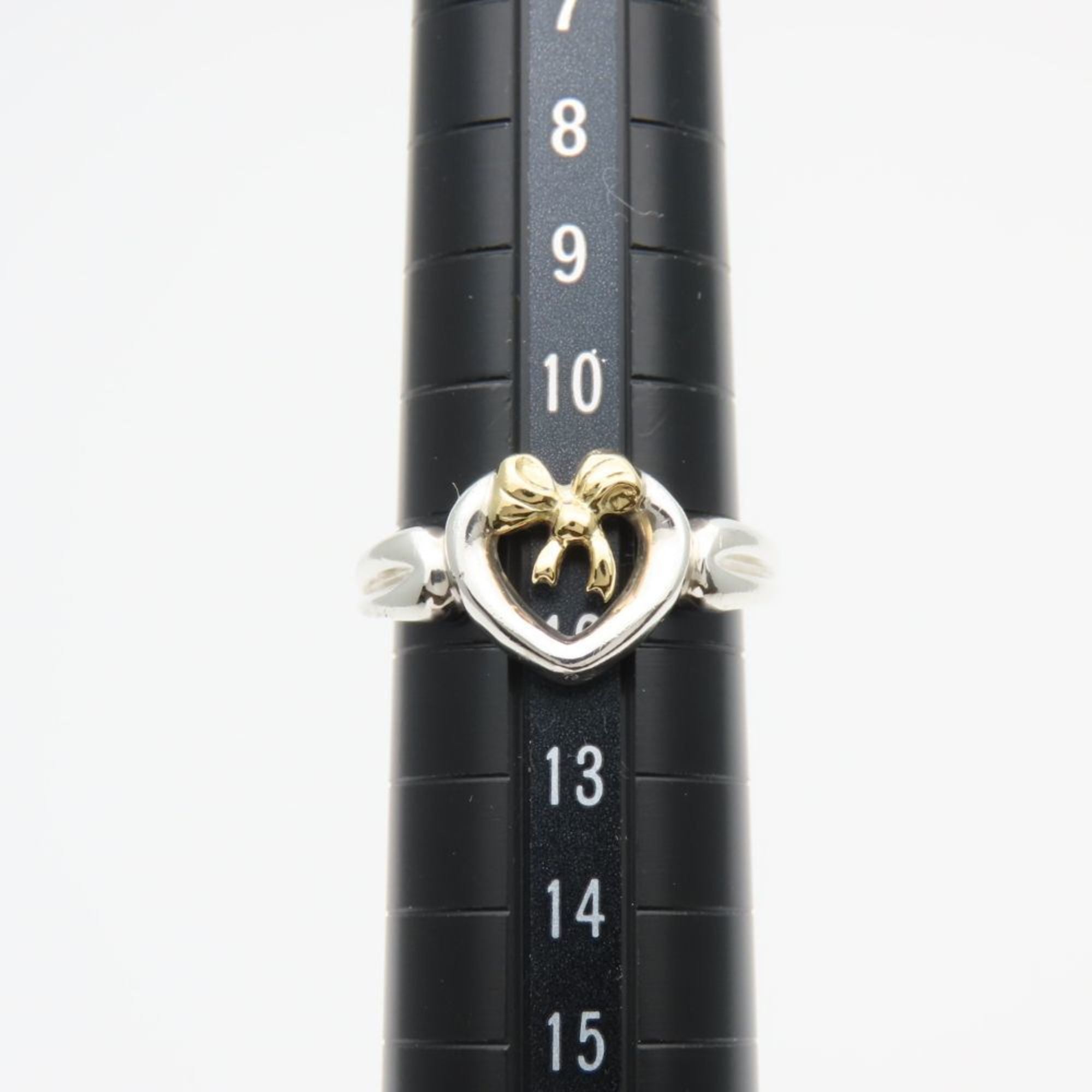 Tiffany Silver Yellow Gold Yellow Gold (18K) Silver 925 Band Ring (Pre-Owned)