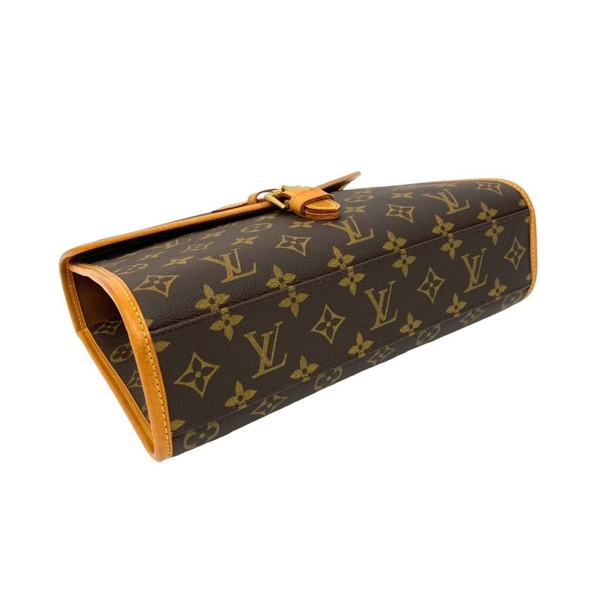 Louis Vuitton Brown Leather Pvc Handbag Shoulder Bag (Pre-Owned)