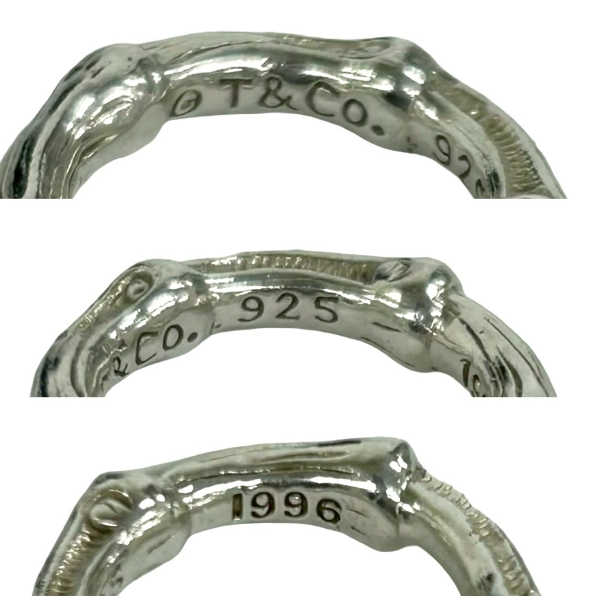 Tiffany Silver Silver 925 Band Ring (Pre-Owned)