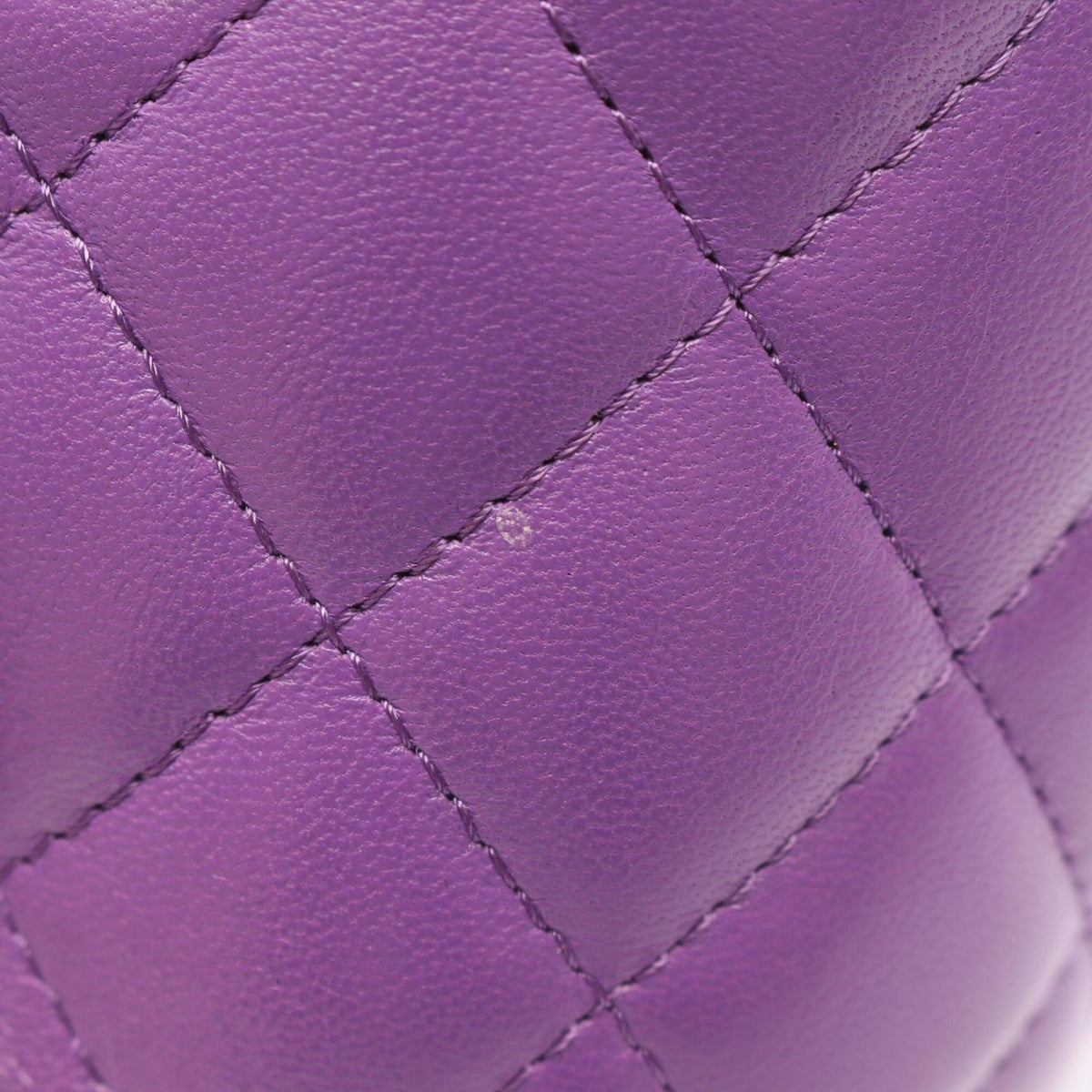 Chanel Purple Leather Handbag Shoulder Bag (Pre-Owned)