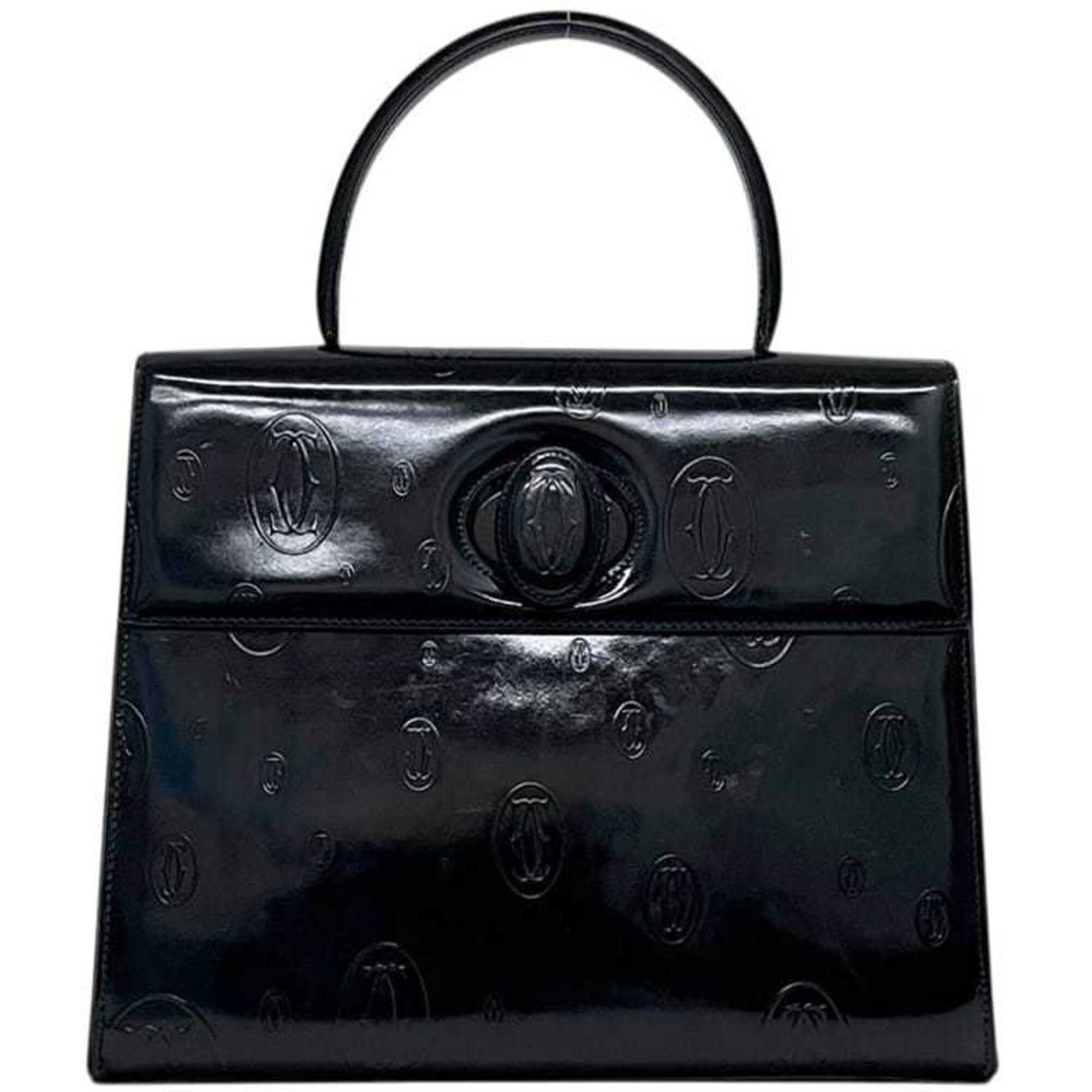 Cartier Dark Navy Patent Leather Leather Handbag (Pre-Owned)