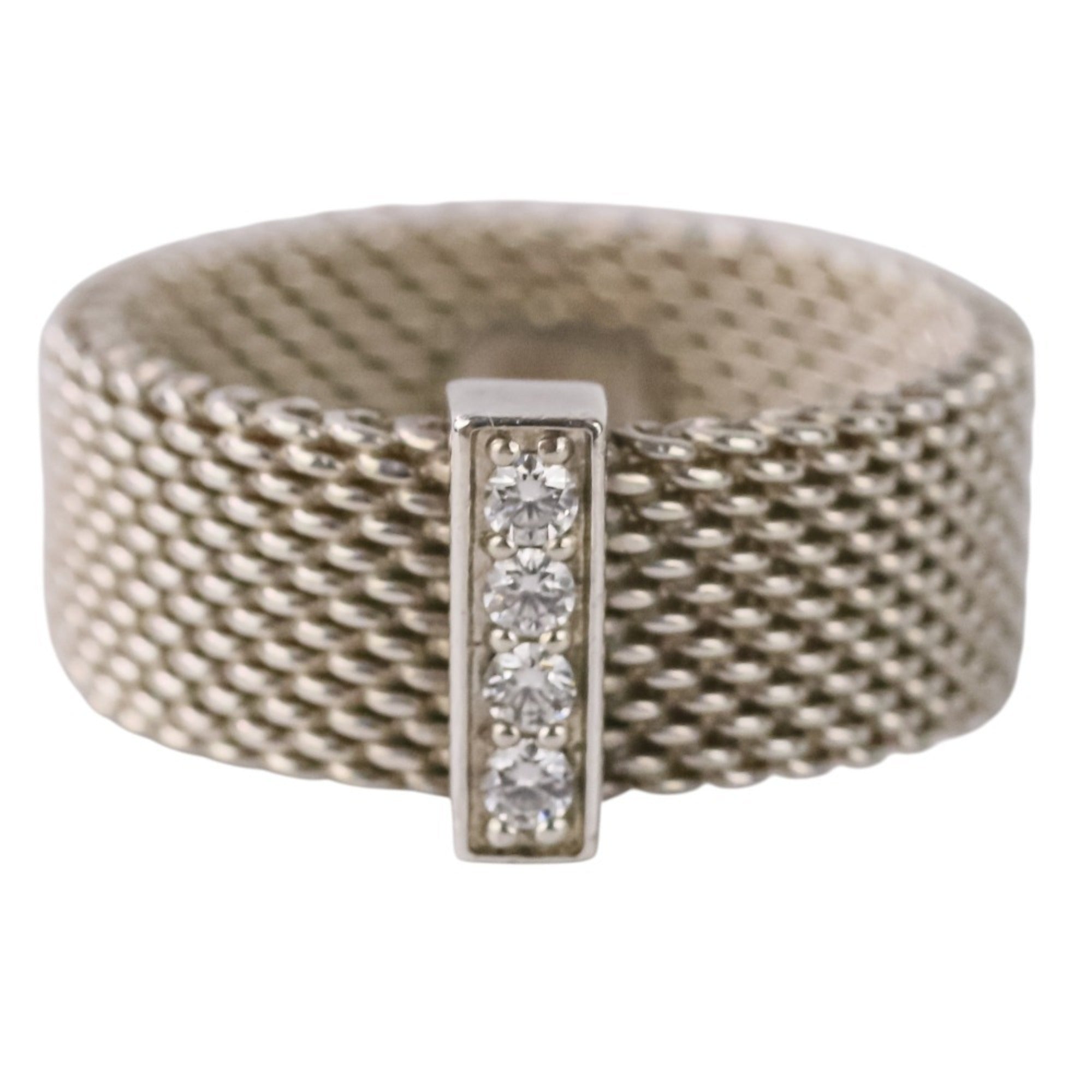 Tiffany Silver Silver 925 Band Ring (Pre-Owned)
