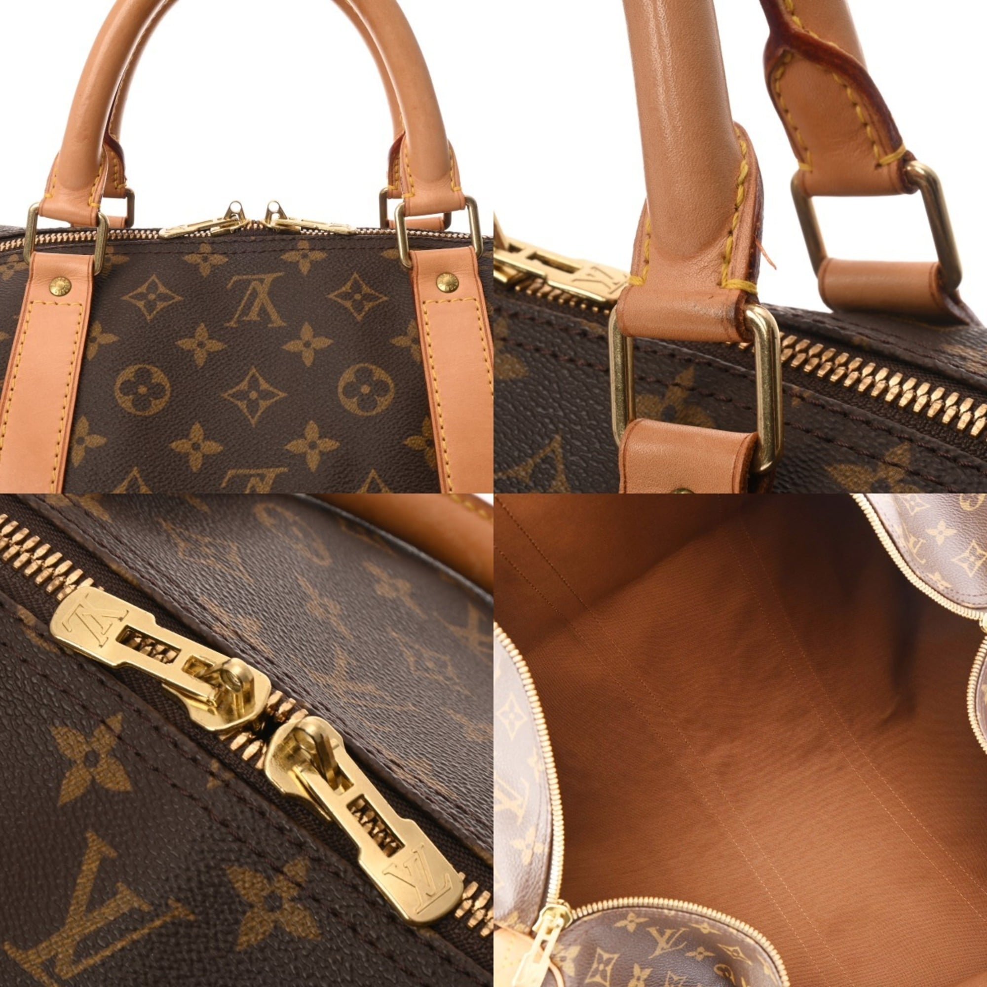 Louis Vuitton Brown Monogram Canvas Boston Bag (Pre-Owned)