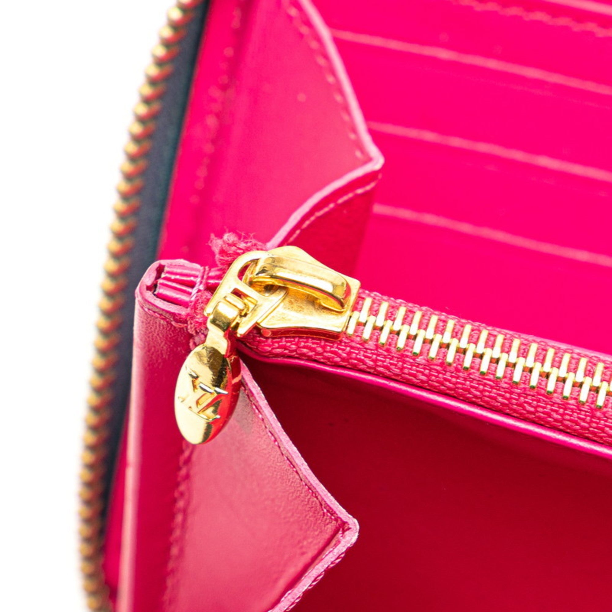 Louis Vuitton Blue Multi-Color Pink Patent Leather Long Wallet (Bi-Fold) (Pre-Owned)