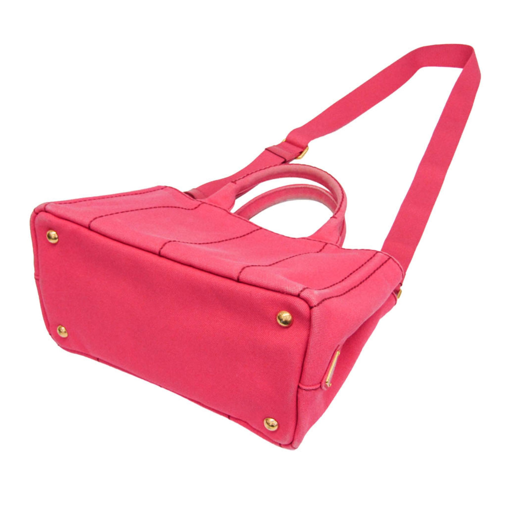 Prada Canapa Pink Canapa Shoulder Bag Tote Bag (Pre-Owned)