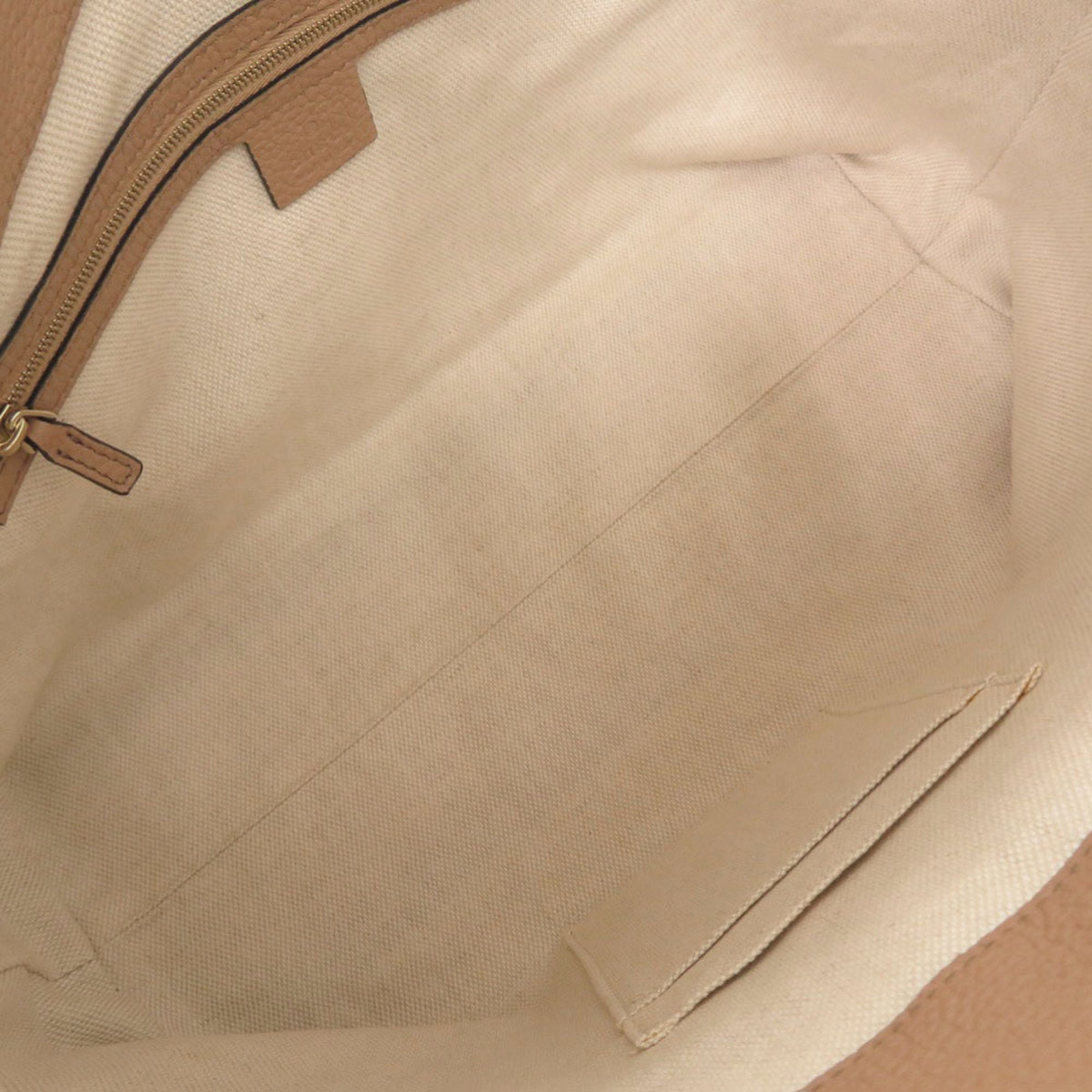 Gucci Beige Leather Shoulder Bag Tote Bag (Pre-Owned)