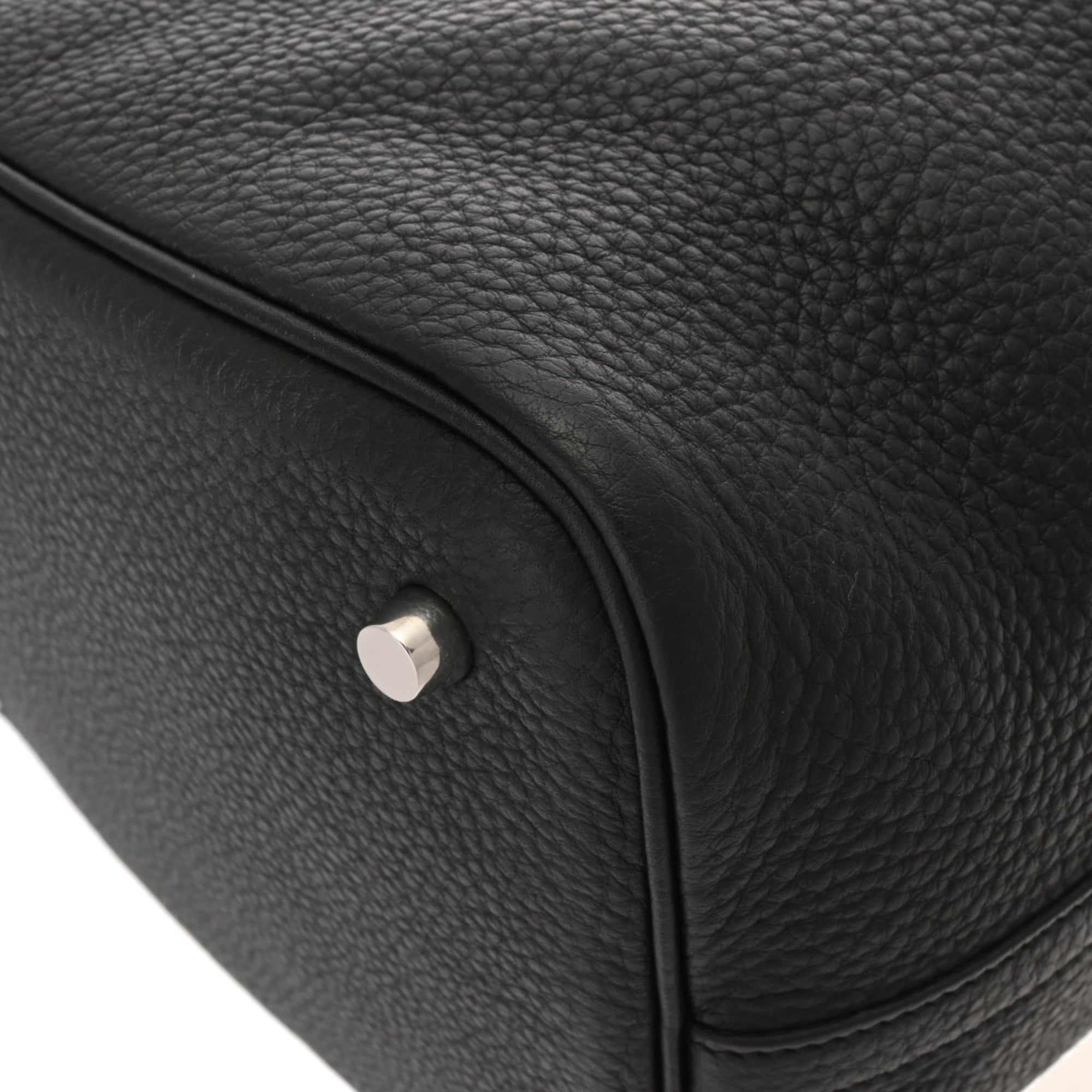 Hermes Black Taurillon Clemence Leather Handbag (Pre-Owned)