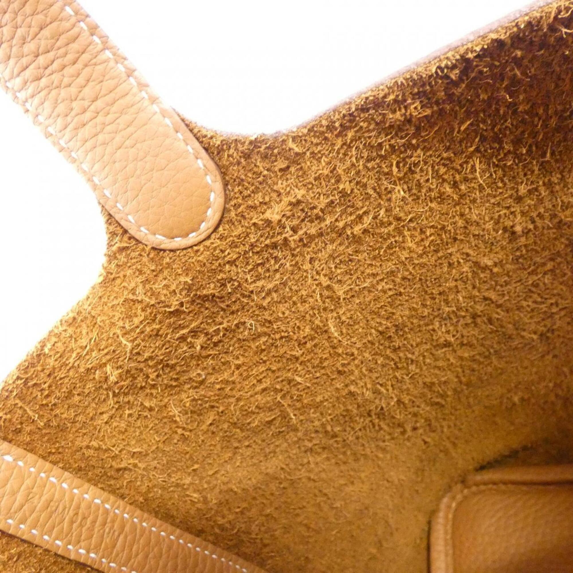 Hermes Brown Taurillon Clemence Leather Handbag (Pre-Owned)