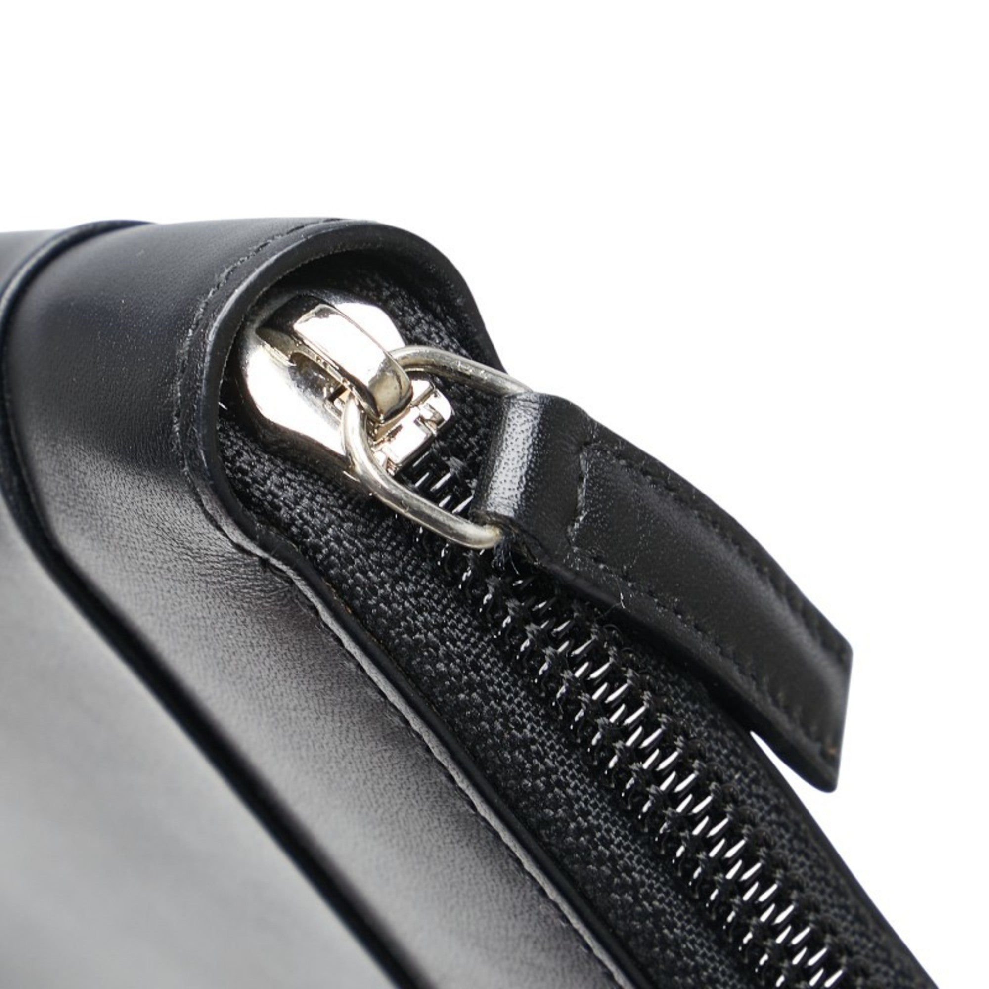 Salvatore Ferragamo Black Leather Long Wallet (Bi-Fold) (Pre-Owned)