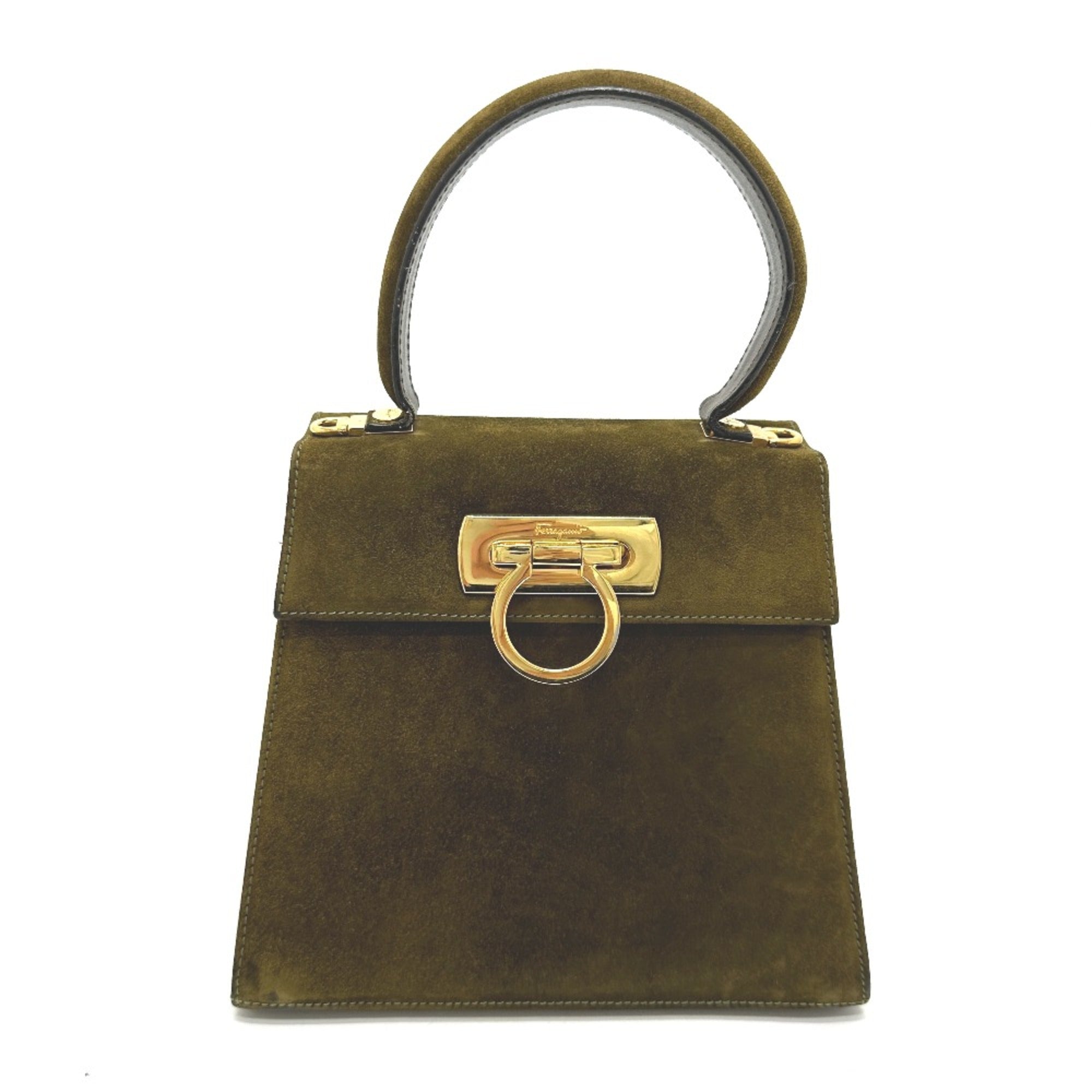 Salvatore Ferragamo Brown Leather Handbag (Pre-Owned)