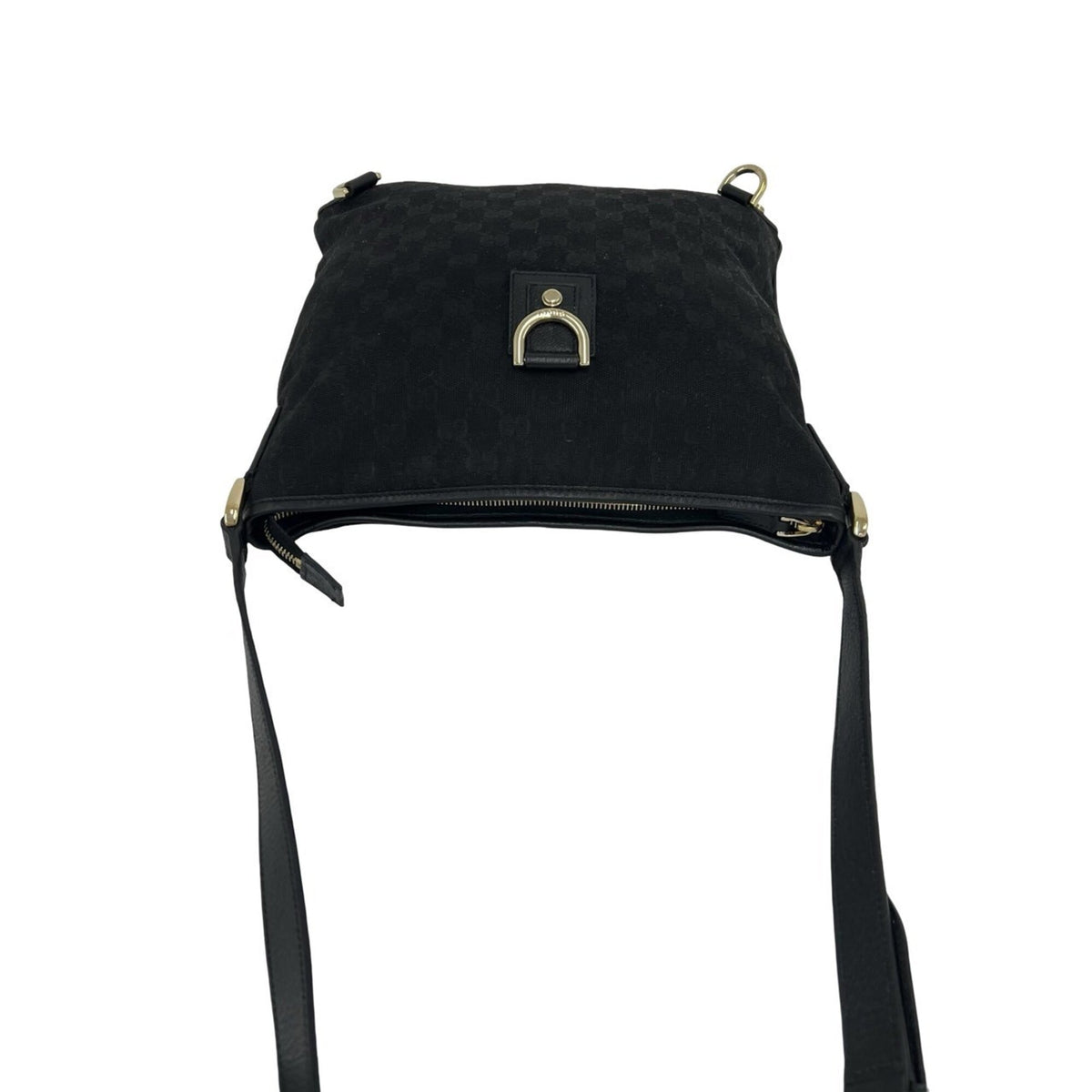 Gucci Black Canvas Leather Crossbody Bag Pochette Shoulder Bag (Pre-Owned)