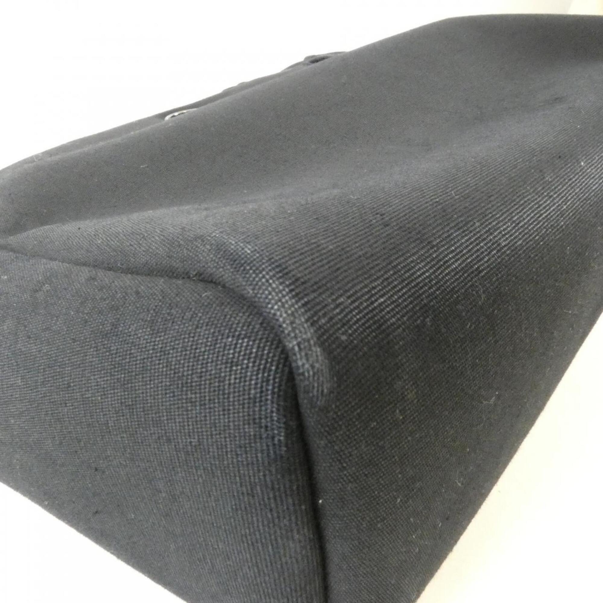 Hermes Black Toile H Handbag (Pre-Owned)