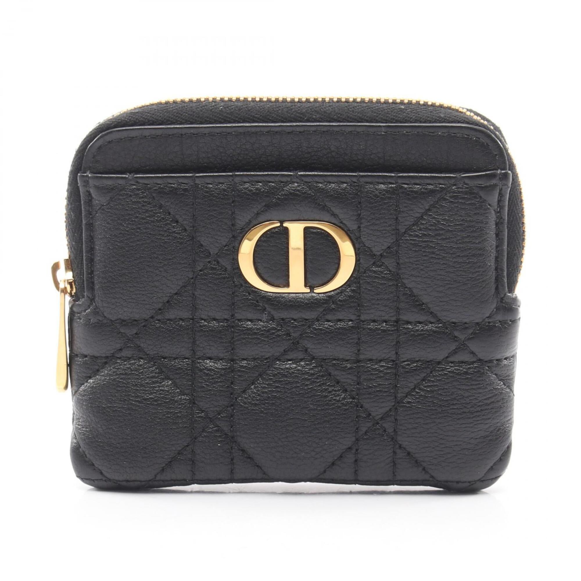Christian Dior Black Leather Coin Purse/Coin Case (Pre-Owned)