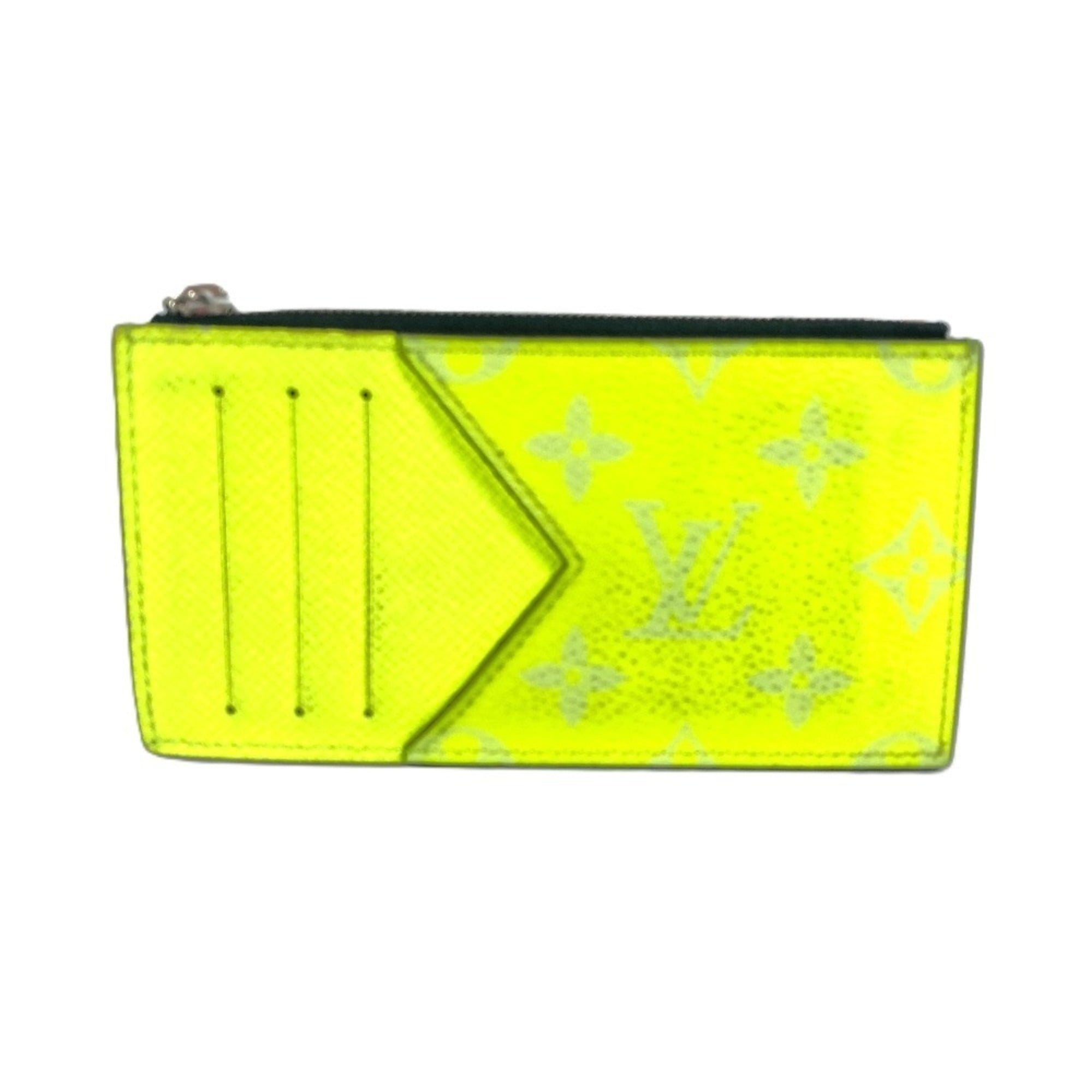 Louis Vuitton Yellow Taigarama Coin Purse/Coin Case (Pre-Owned)