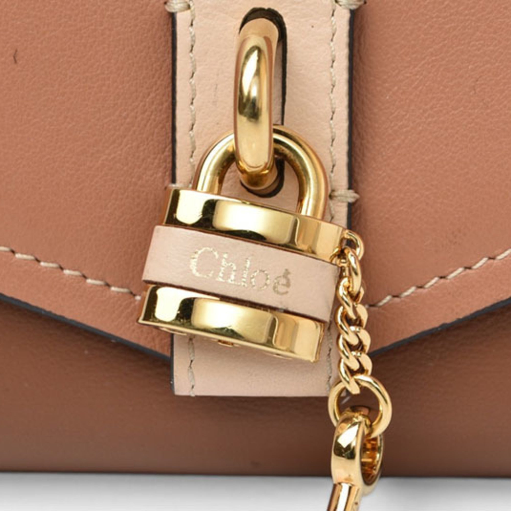 Chloé Brown Multi-Color Leather Wallet (Tri-Fold) (Pre-Owned)