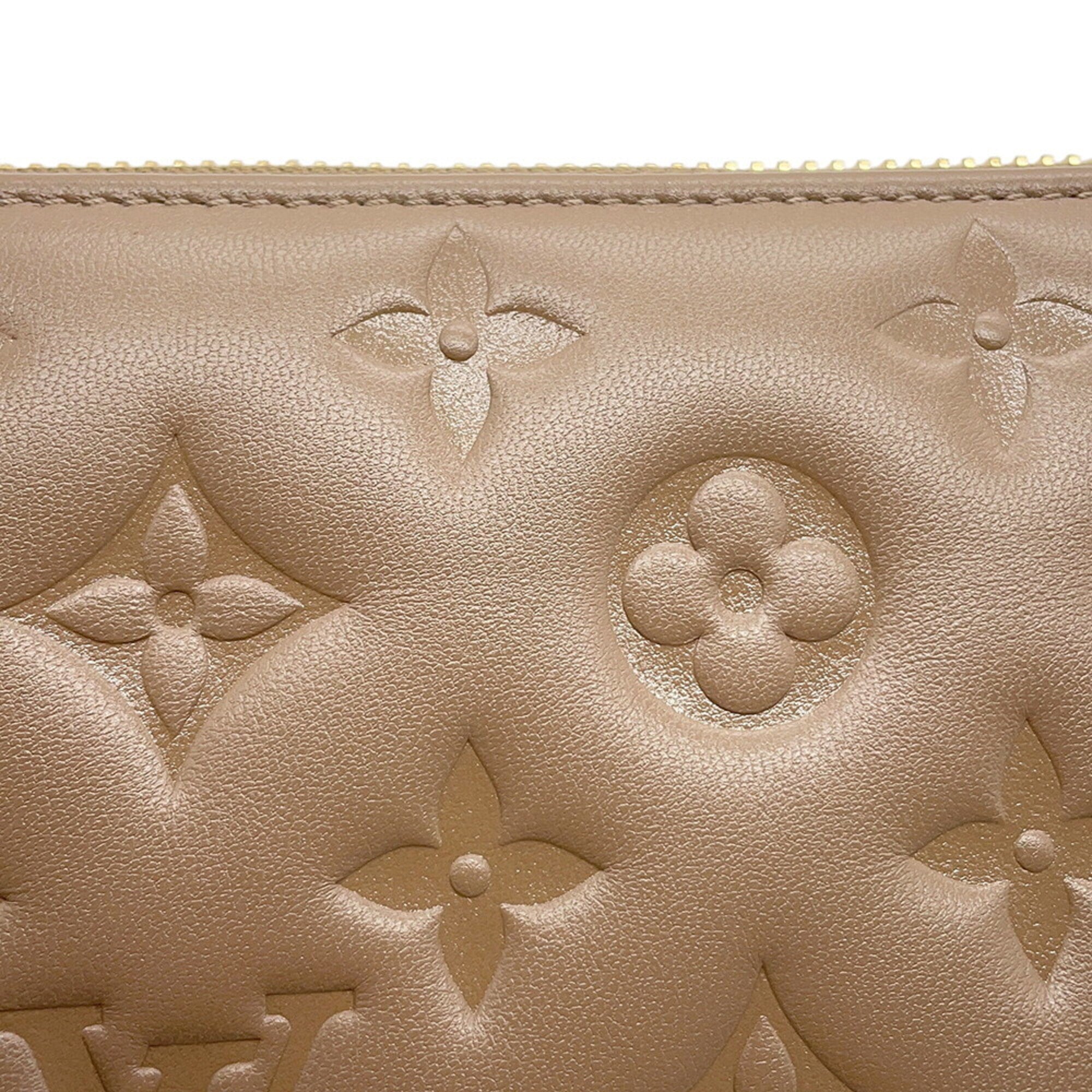Louis Vuitton Grayish Taupe Monogram Leather Long Wallet (Bi-Fold) (Pre-Owned)