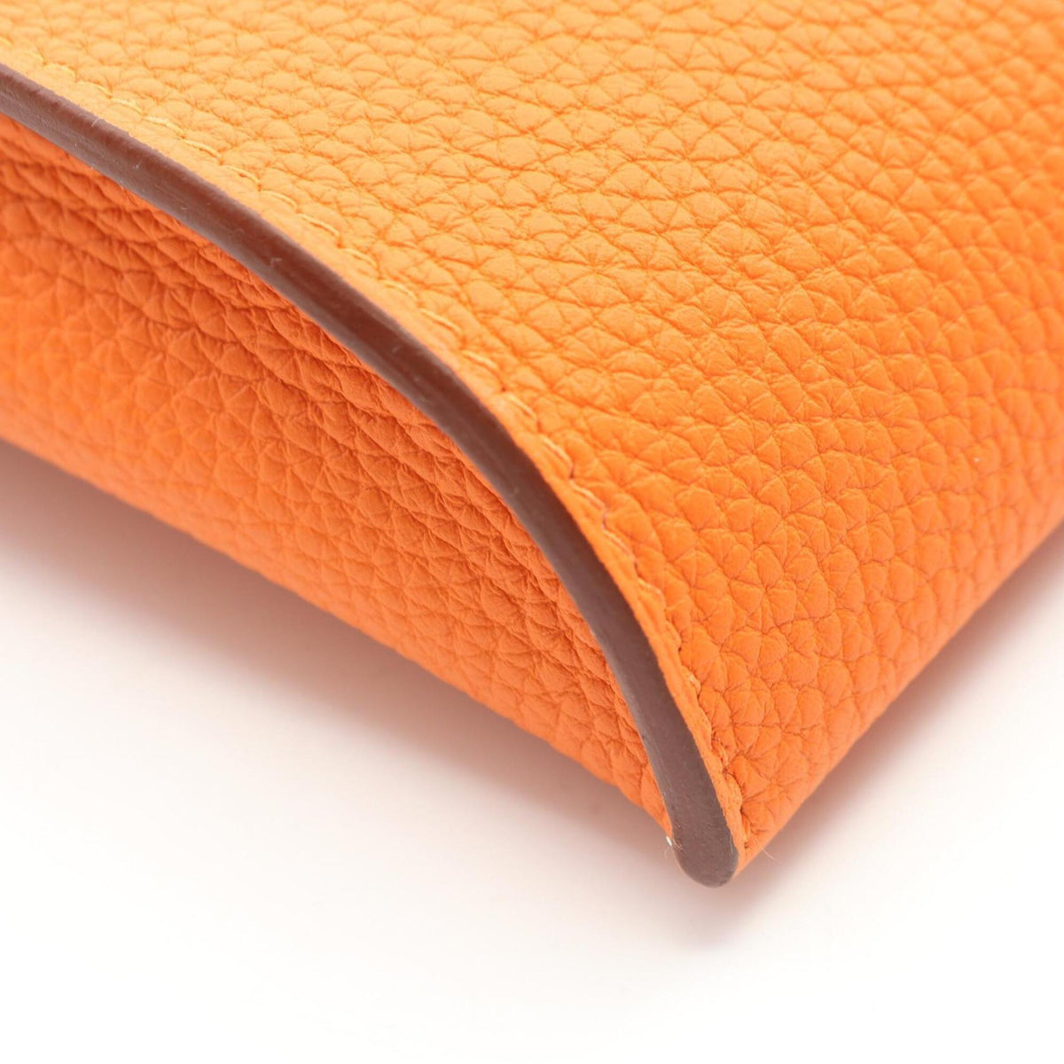 Hermes Orange Togo Leather Handbag Shoulder Bag (Pre-Owned)