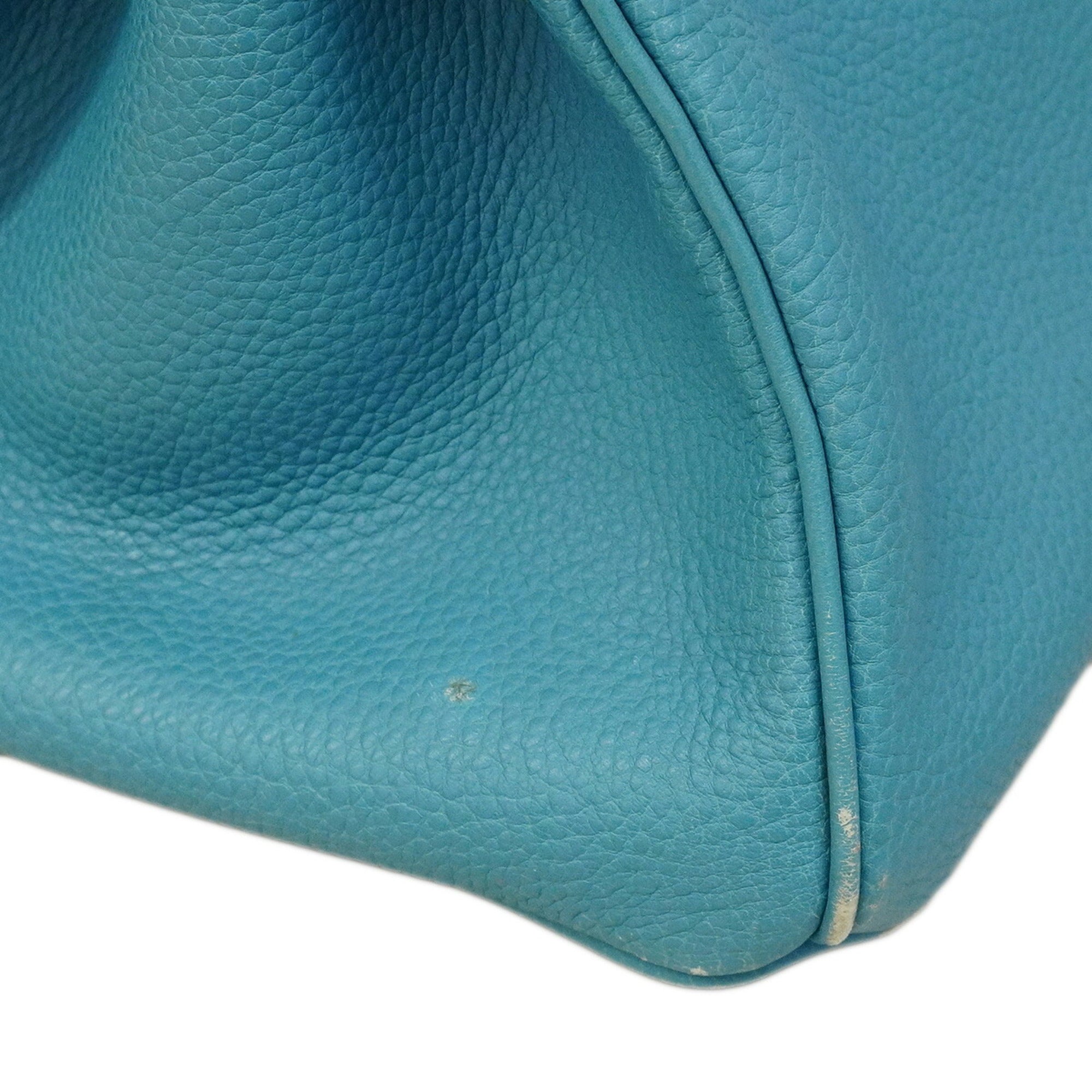 Hermes Blue Jean Togo Leather Handbag (Pre-Owned)