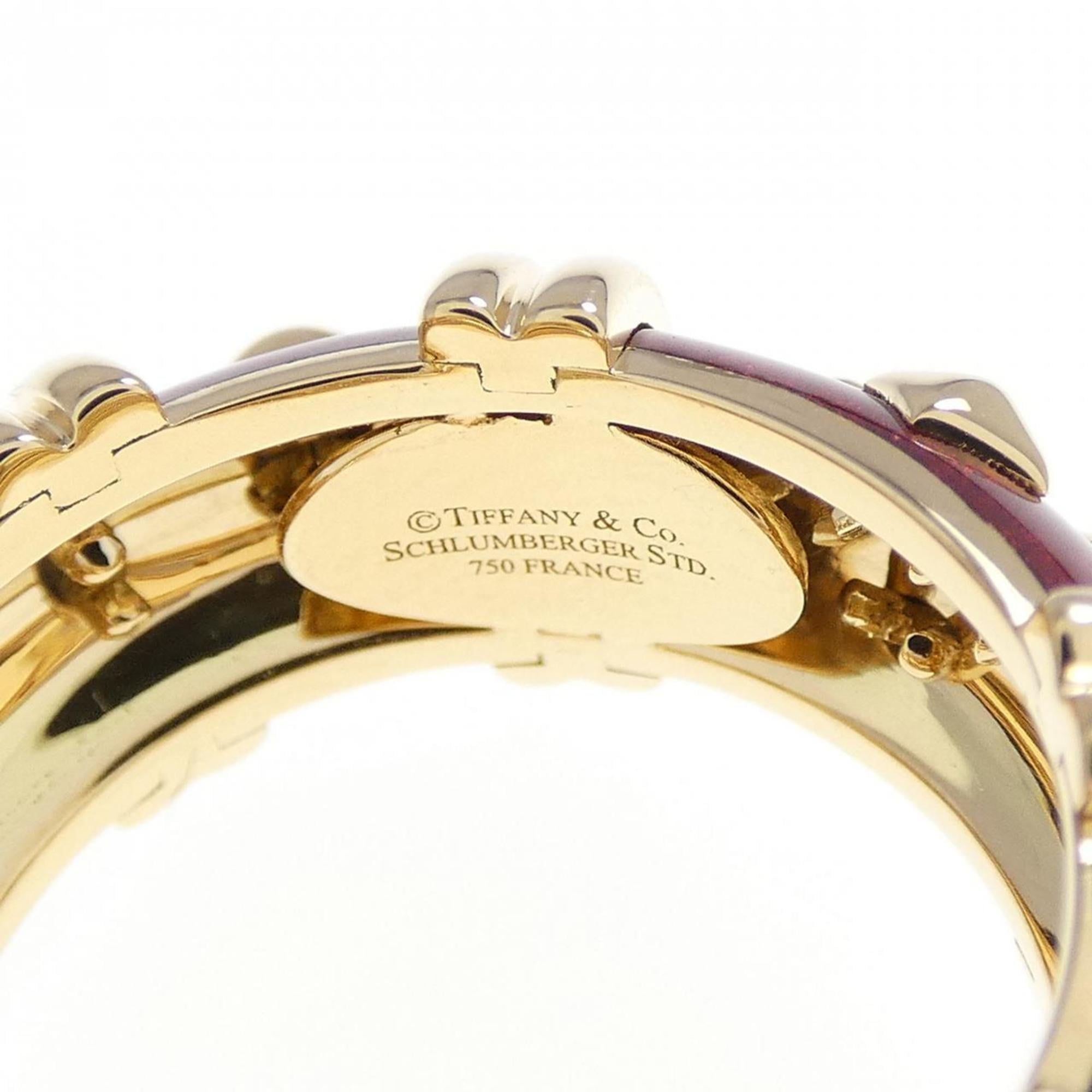 Tiffany Yellow Gold Yellow Gold (18K) Cloisonné/Enamel Band Ring (Pre-Owned)