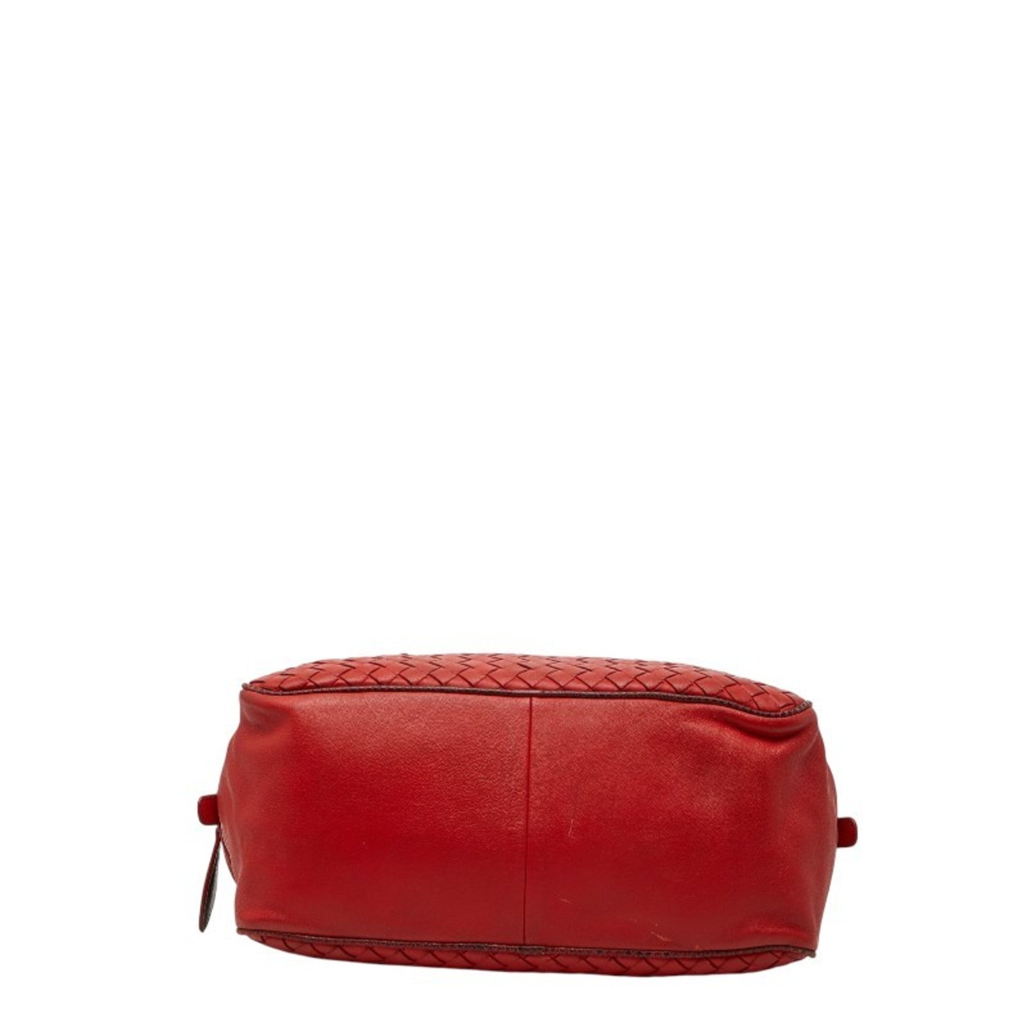 Bottega Veneta Red Color Leather Handbag Shoulder Bag (Pre-Owned)