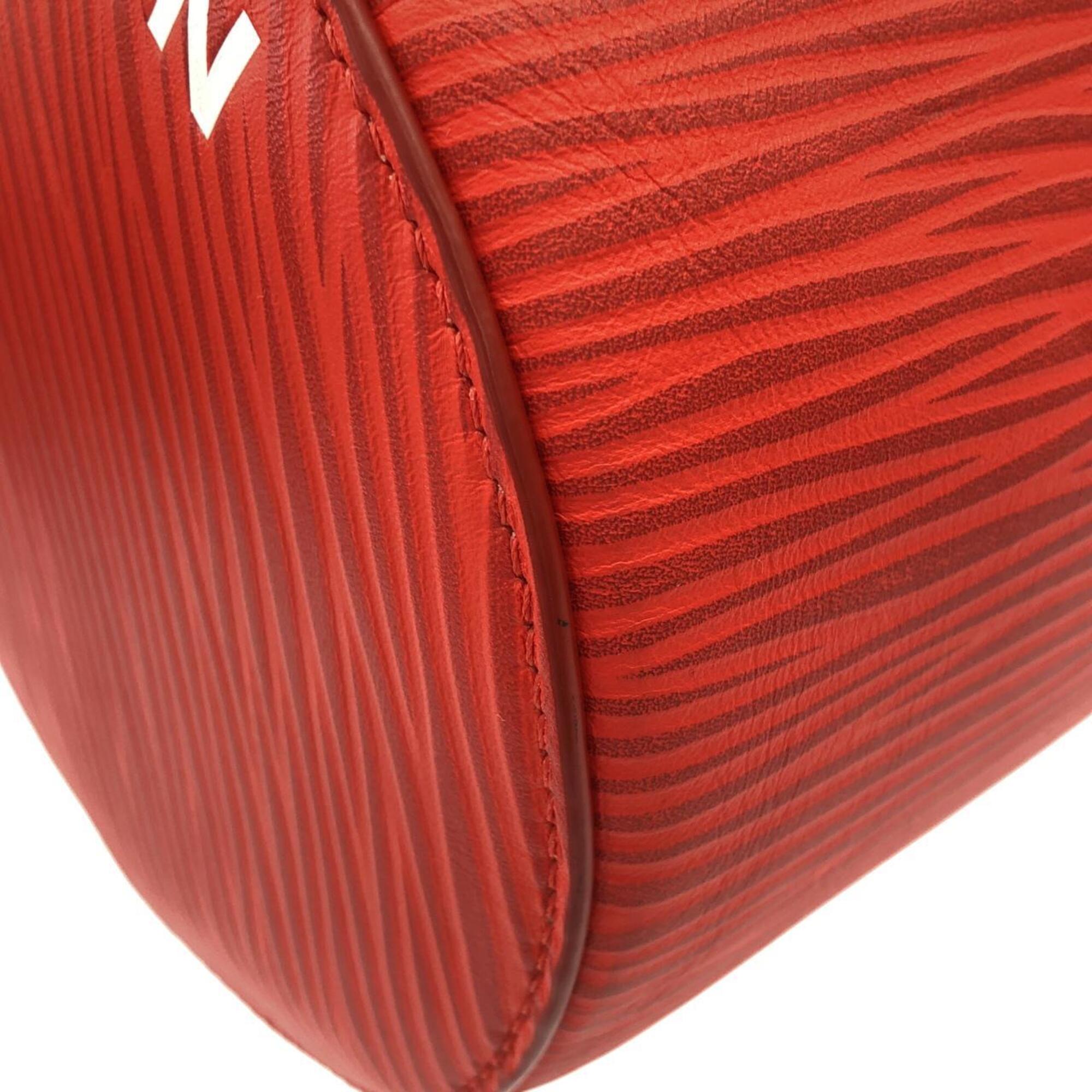 Louis Vuitton Red Color Leather Shoulder Bag (Pre-Owned)