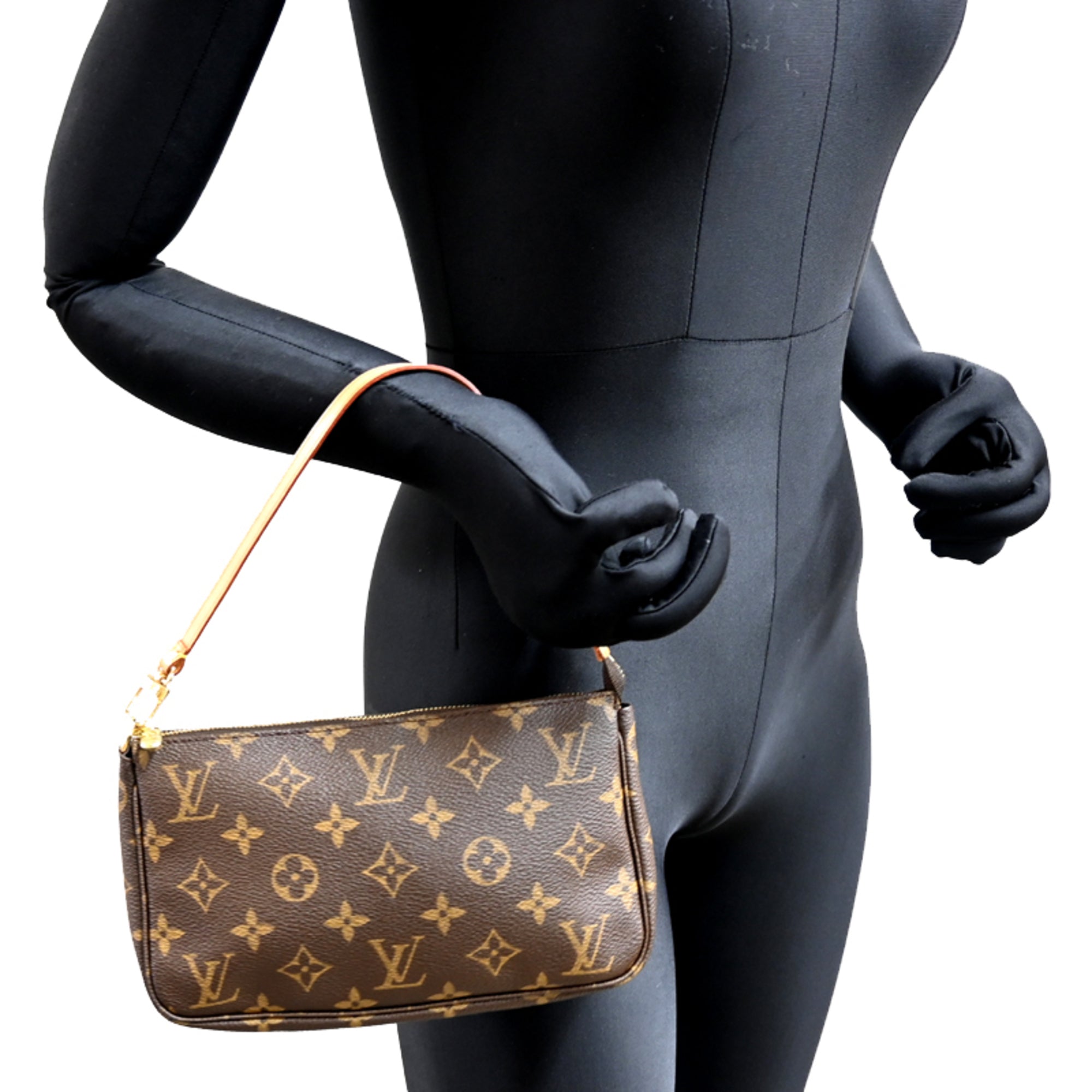 Louis Vuitton Brown Monogram Pochette Shoulder Bag (Pre-Owned)