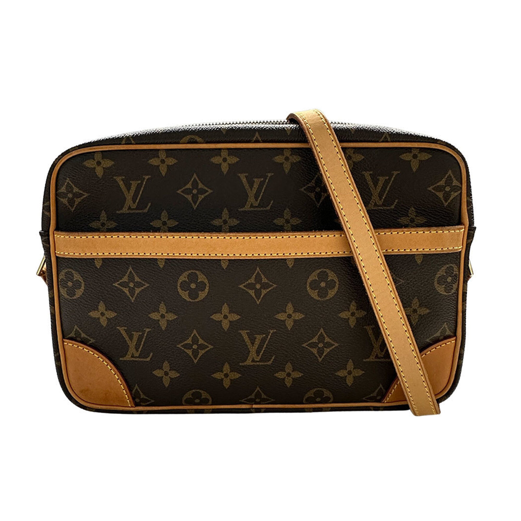 Louis Vuitton Brown Monogram Canvas Handbag Shoulder Bag (Pre-Owned)