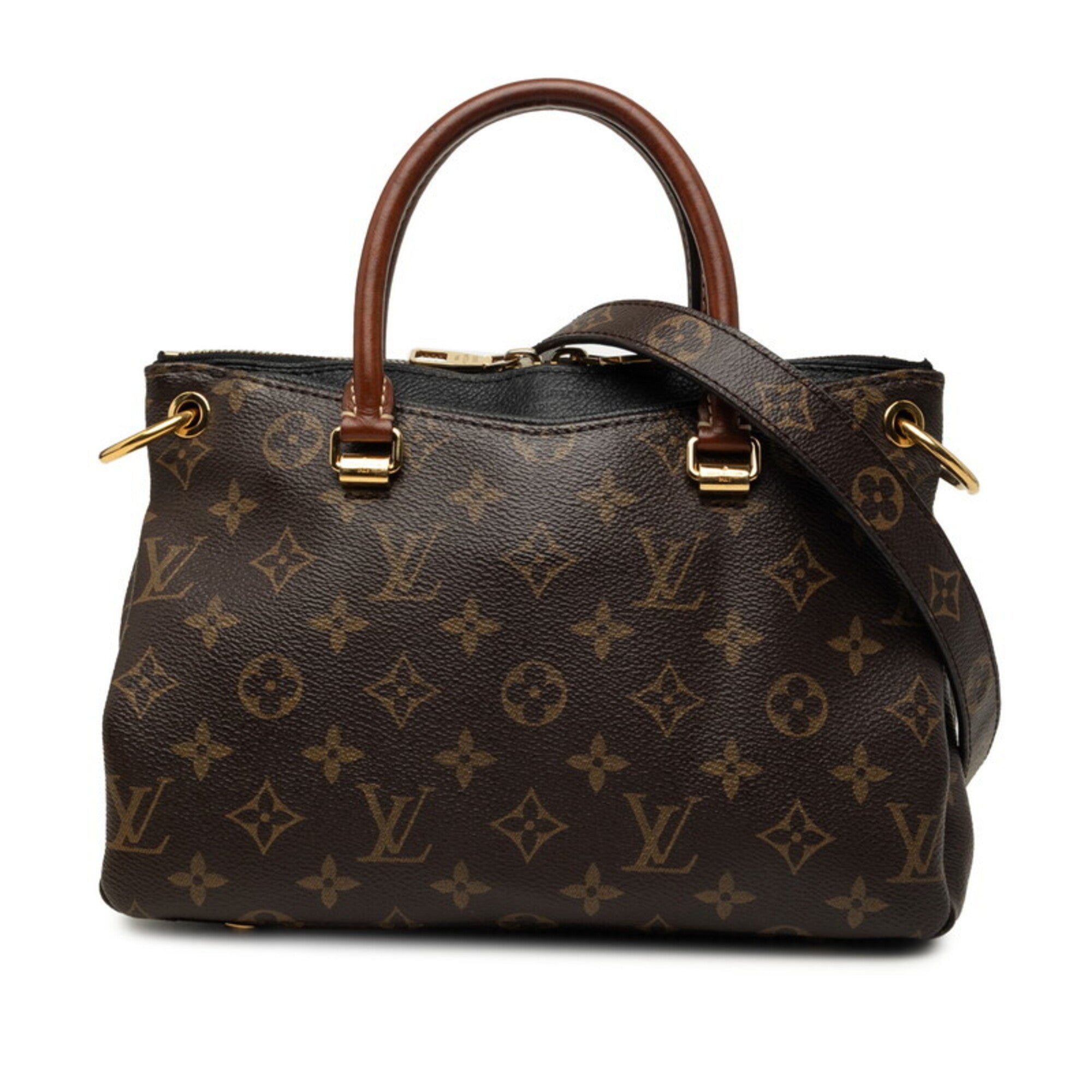Louis Vuitton Black Brown Monogram Monogram Handbag Shoulder Bag (Pre-Owned)