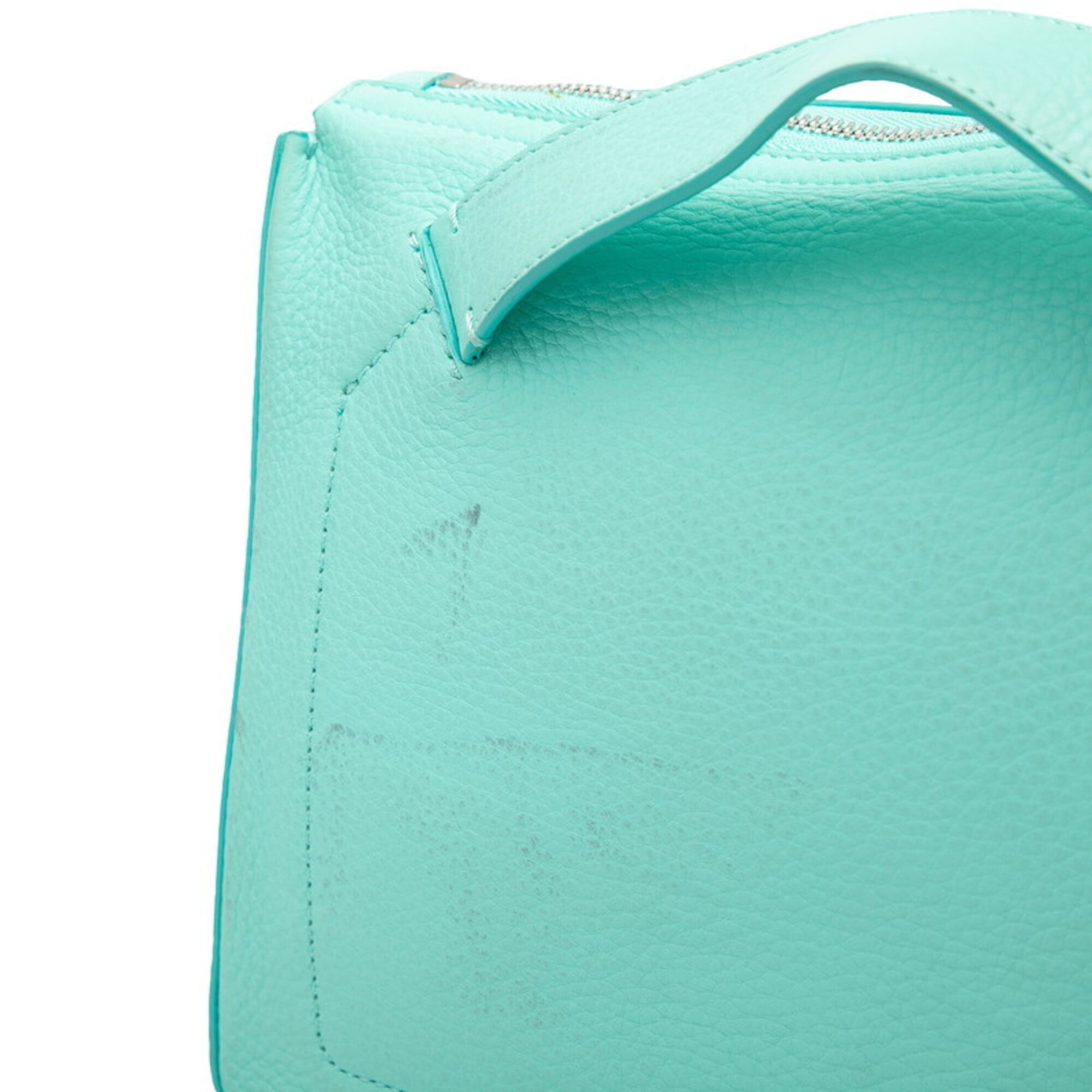 Tiffany Tiffany Blue Leather Handbag Shoulder Bag (Pre-Owned)