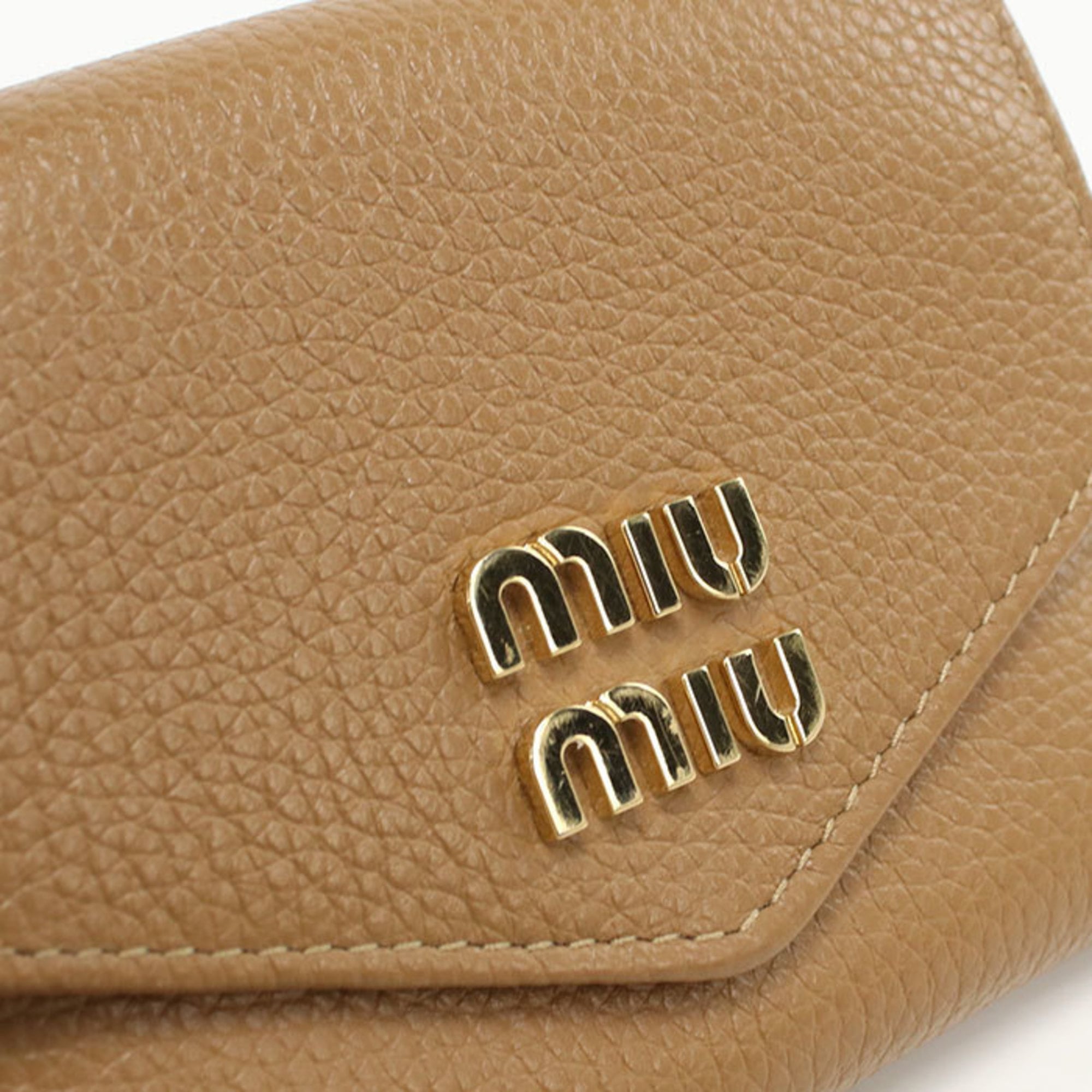 Miu Miu Brown Leather Wallet (Tri-Fold) (Pre-Owned)
