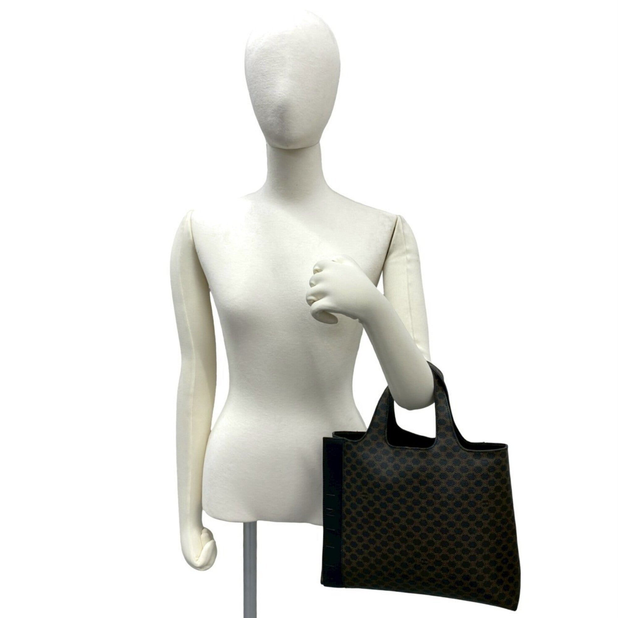 Celine Black Brown Pvc Leather Handbag Tote Bag (Pre-Owned)