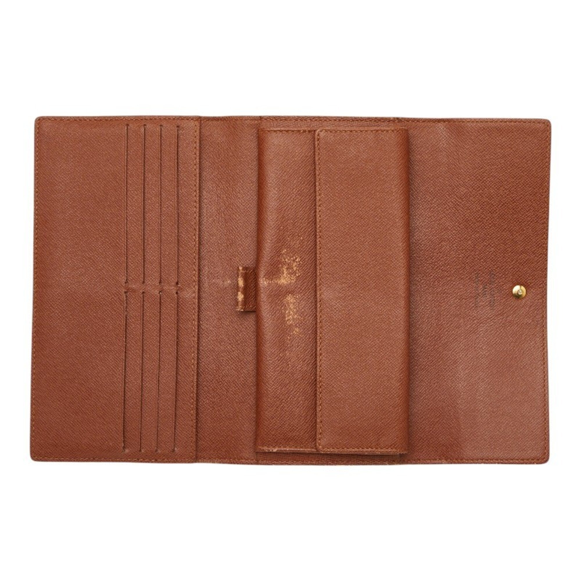 Louis Vuitton Brown Pvc Leather Long Wallet (Bi-Fold) (Pre-Owned)
