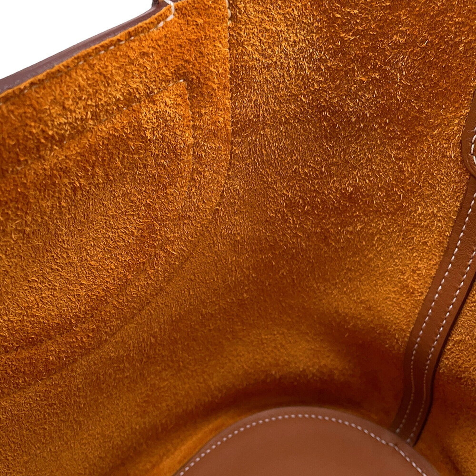 Hermes Gold Taurillon Clemence Leather Tote Bag (Pre-Owned)