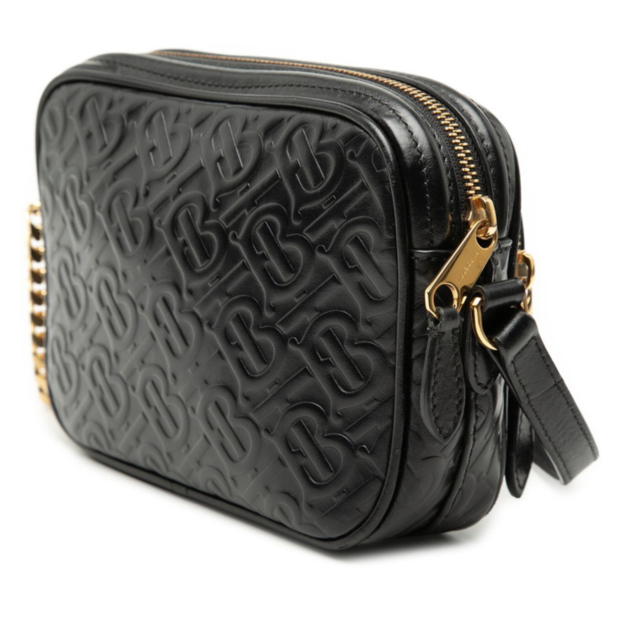Burberry Black Leather Shoulder Bag (Pre-Owned)