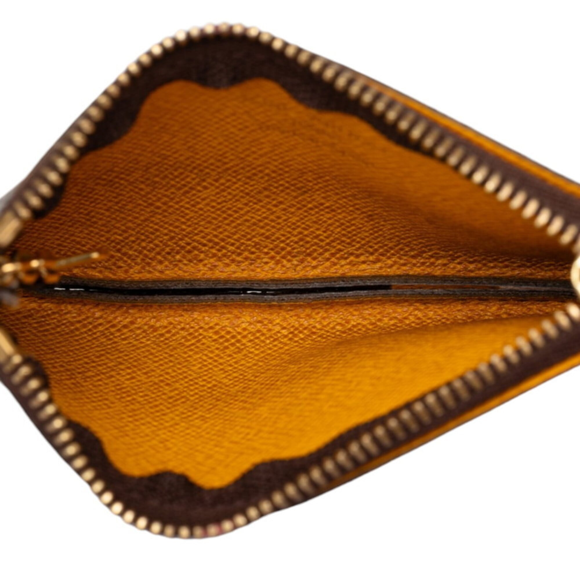 Louis Vuitton Brown Yellow Pvc Coin Purse/Coin Case (Pre-Owned)