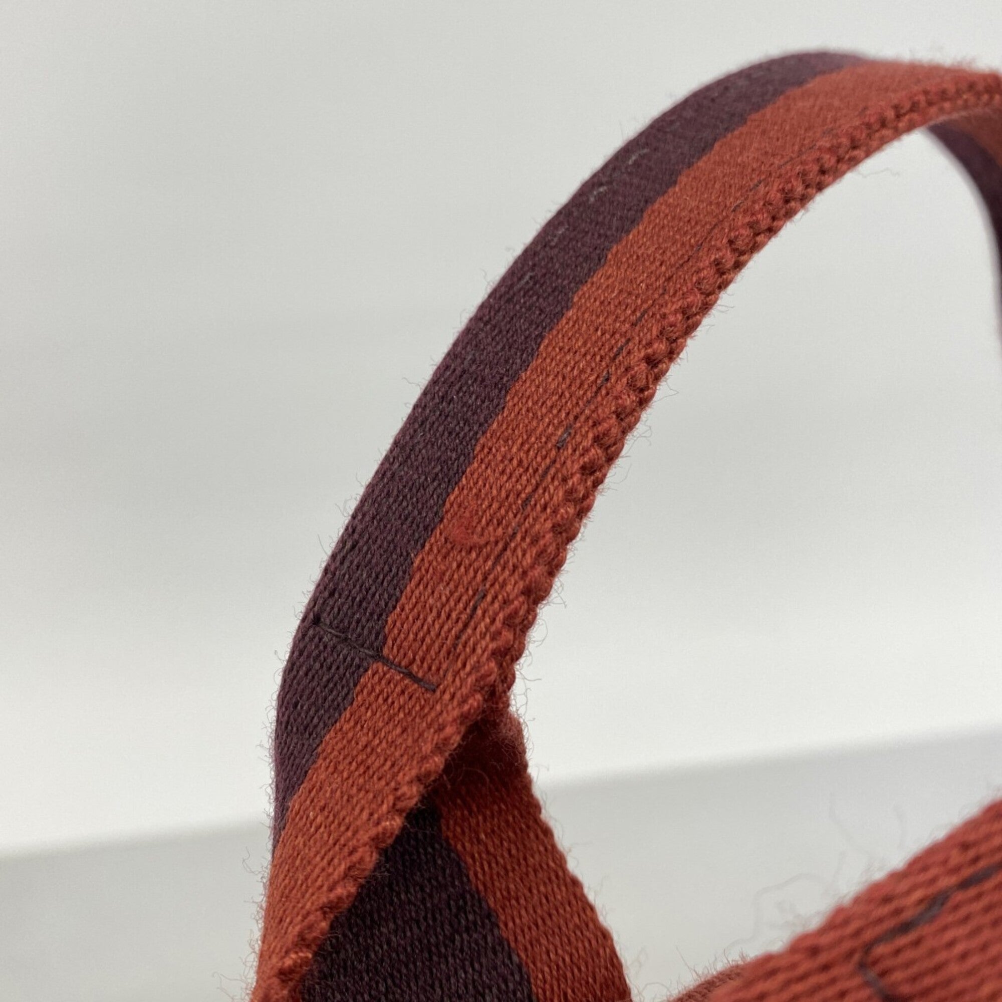 Hermes Bordeaux Canvas Tote Bag (Pre-Owned)