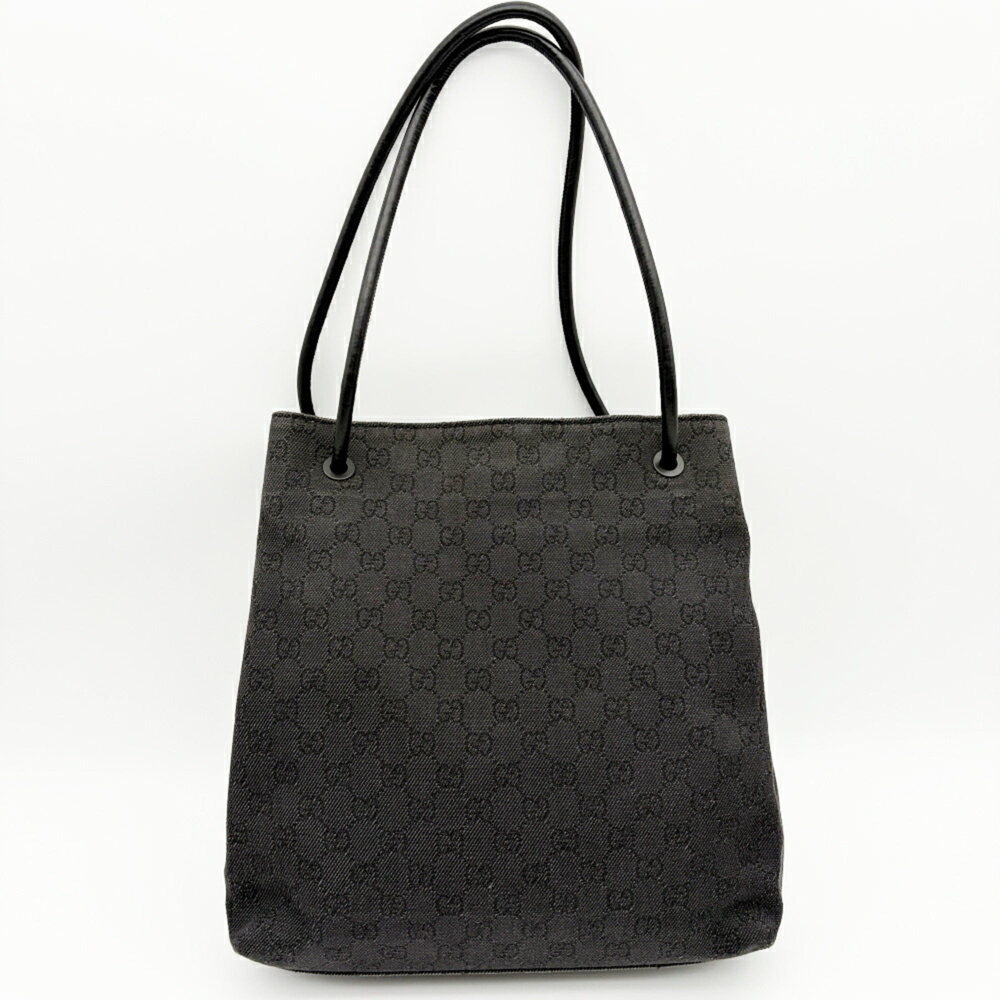 Gucci Black Gg Canvas Shoulder Bag Tote Bag (Pre-Owned)