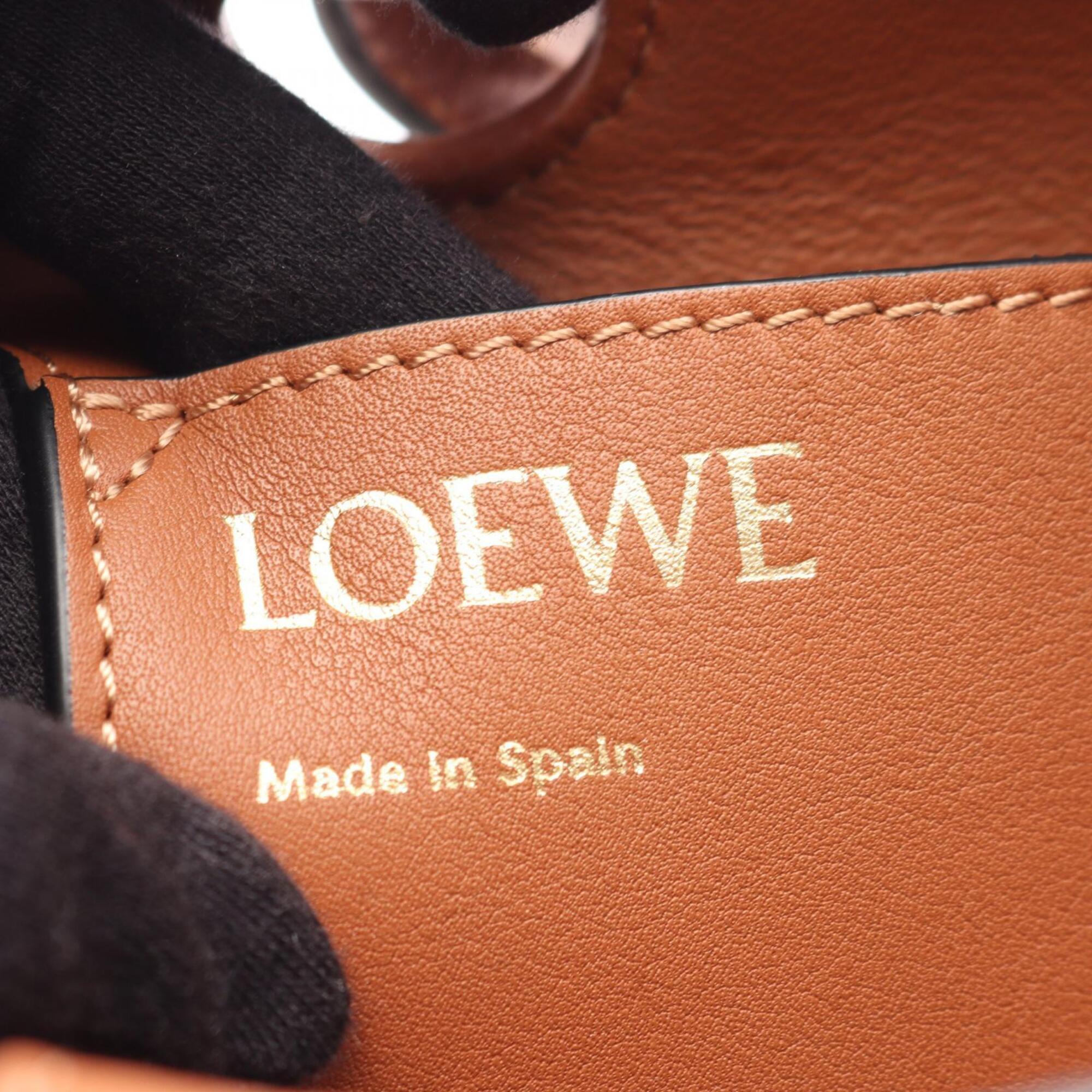 Loewe Beige Brown Canvas Leather Handbag Tote Bag (Pre-Owned)