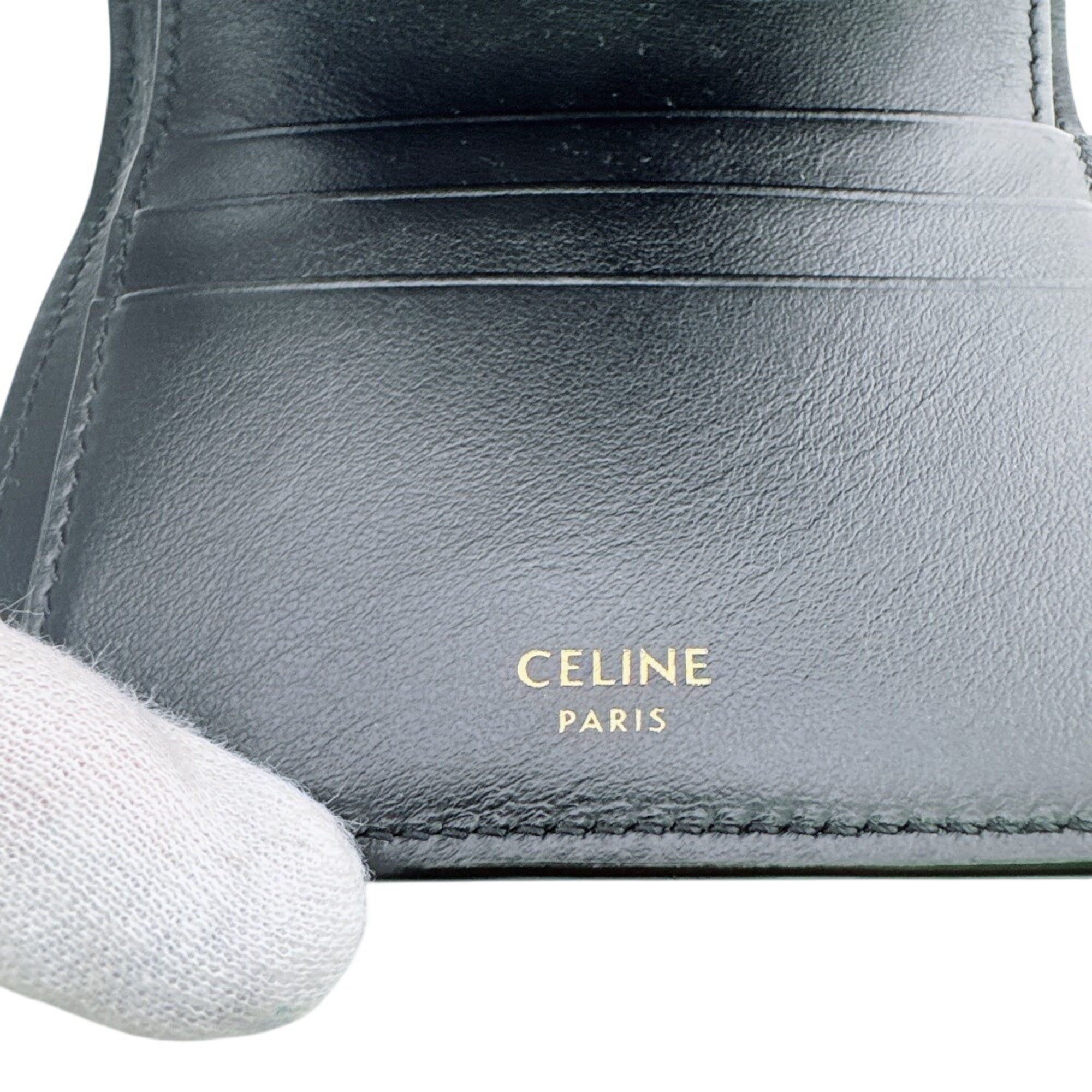 Celine Black Leather Wallet (Tri-Fold) (Pre-Owned)
