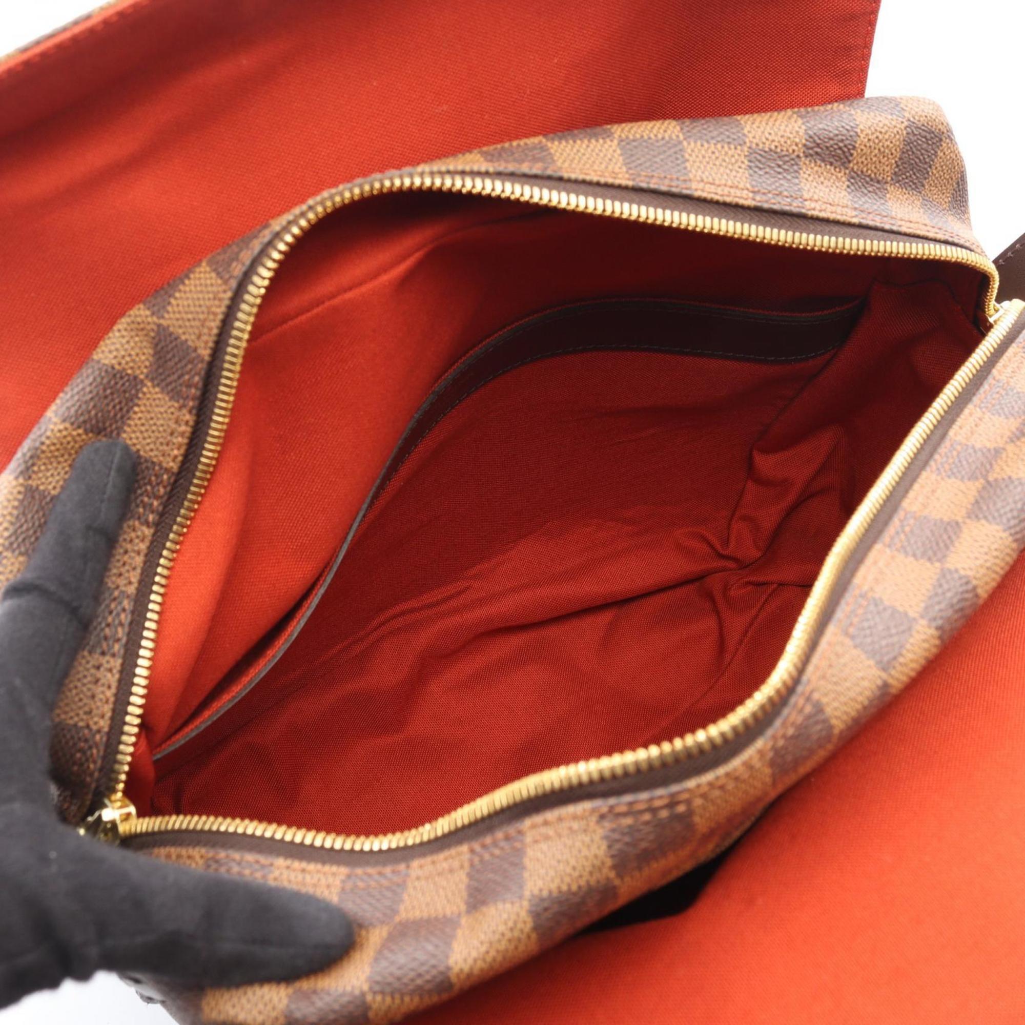 Louis Vuitton Damier Brown Ebene Coated Canvas Leather Shoulder Bag (Pre-Owned)