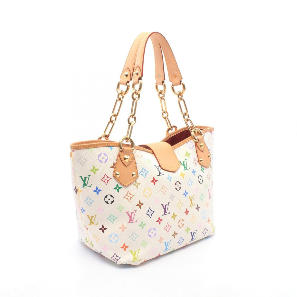 Louis Vuitton Blanc White Monogram Multicolore Pvc Handbag Tote Bag (Pre-Owned)