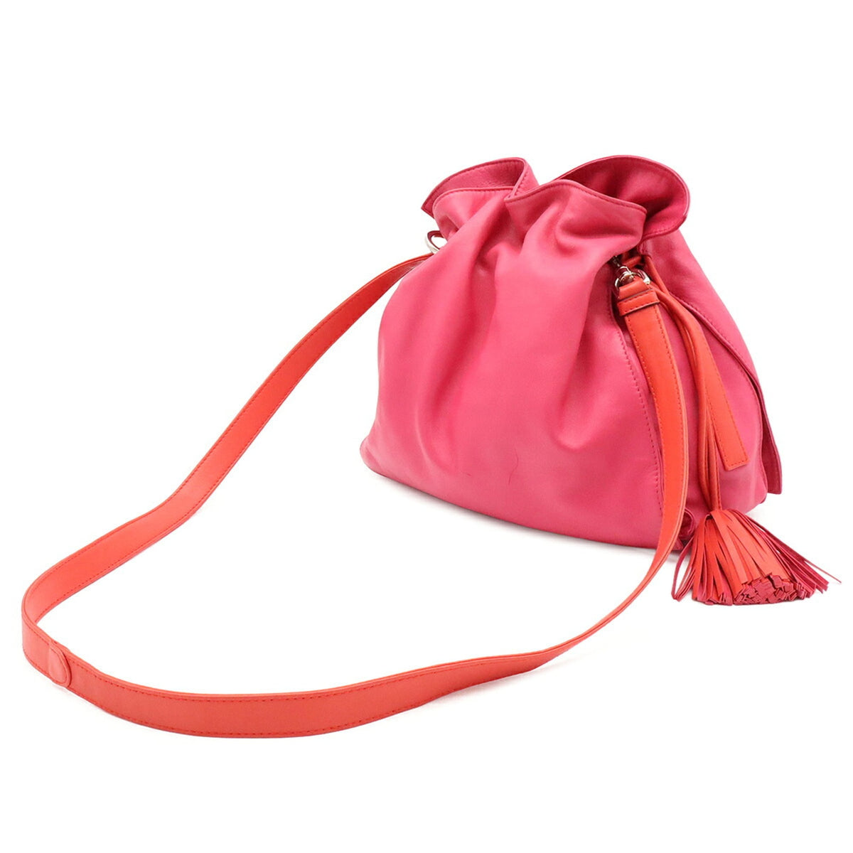 Loewe Orange Pink Nappa Leather Shoulder Bag (Pre-Owned)