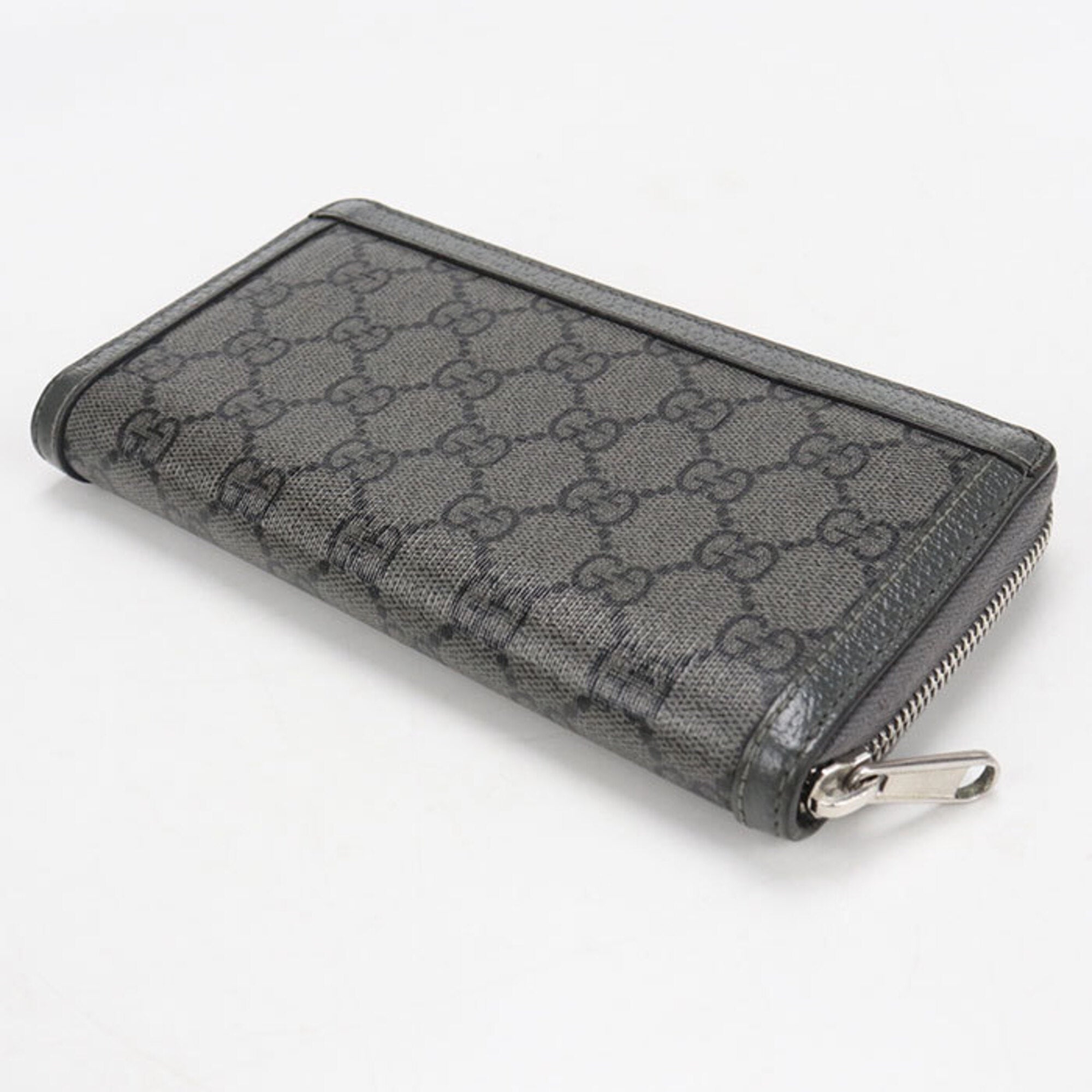 Gucci Gray Pvc Long Wallet (Bi-Fold) (Pre-Owned)
