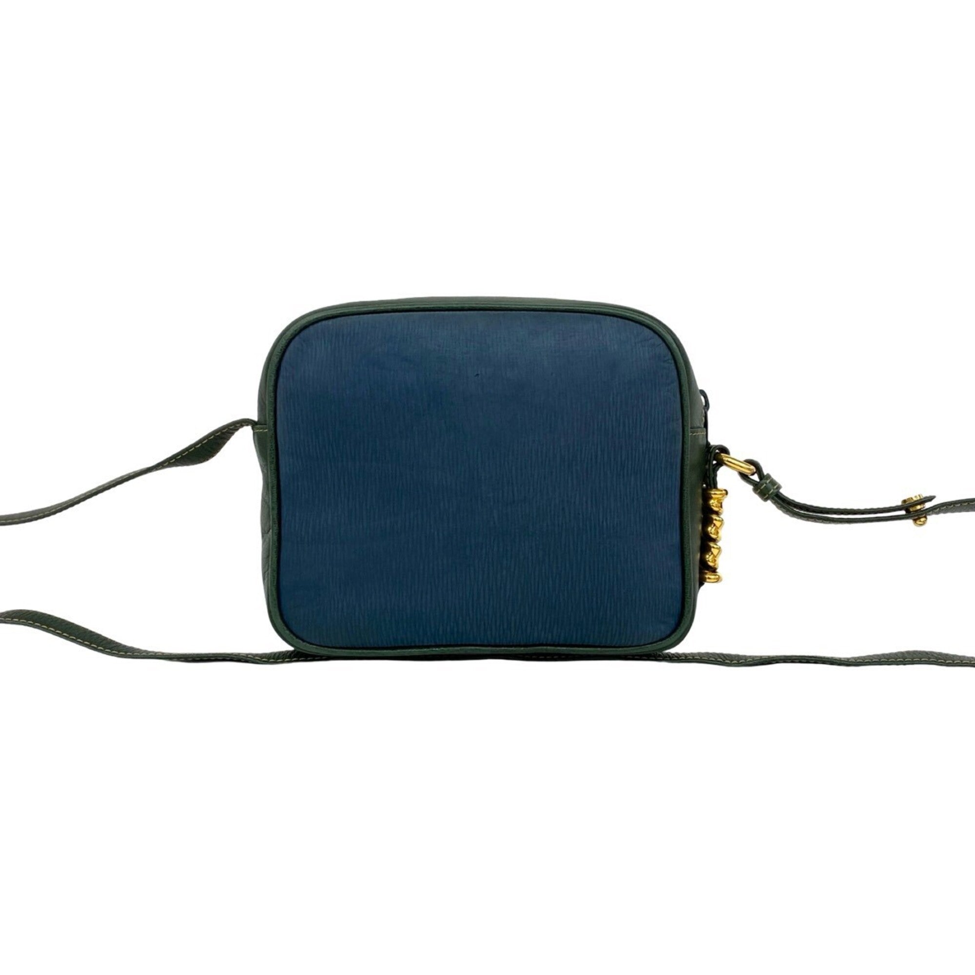 Loewe Blue Green Leather Pochette Shoulder Bag (Pre-Owned)