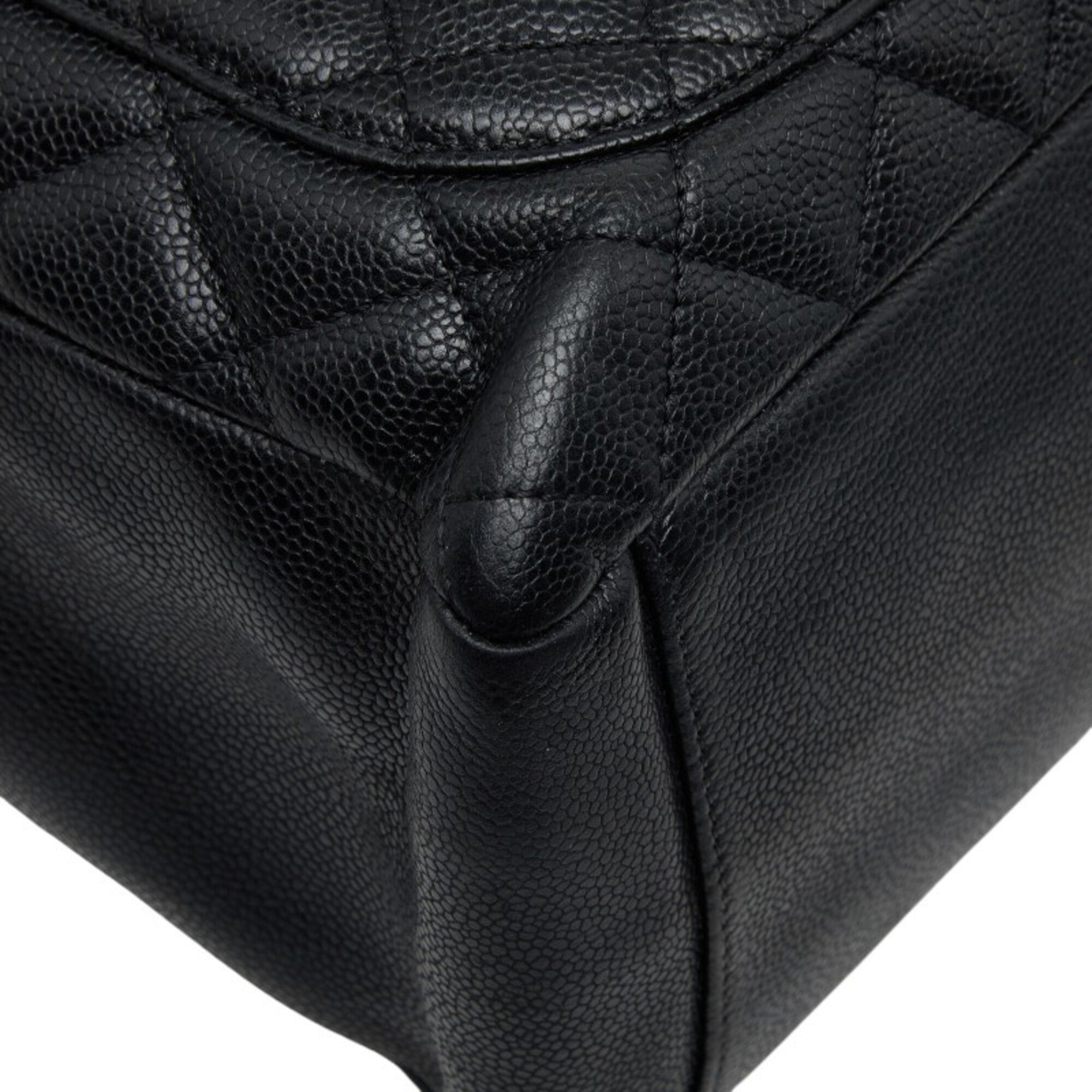 Chanel Black Grained Calfskin Shoulder Bag (Pre-Owned)